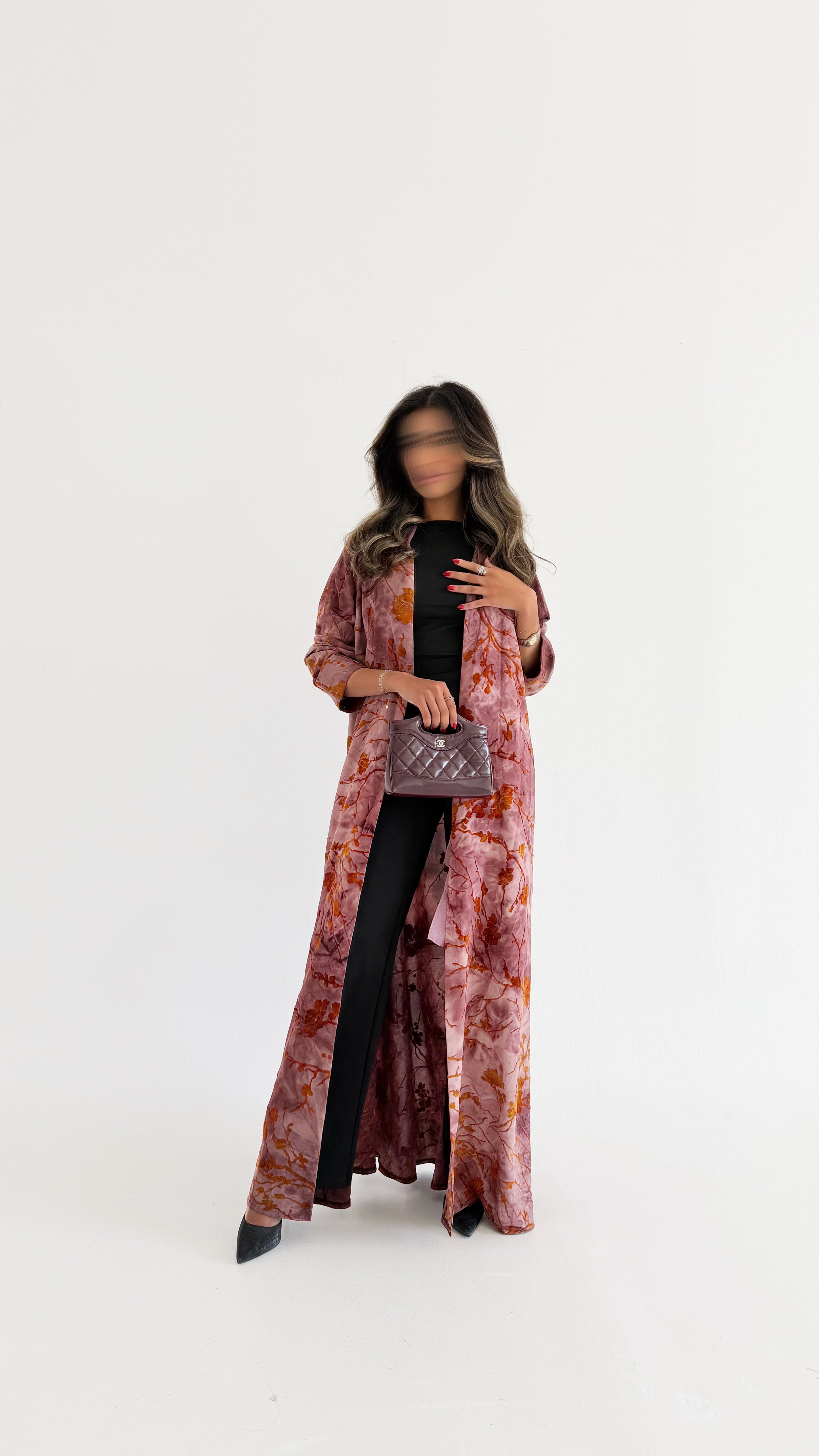 MW645 - Light Crepe Standing with Jacquard Half-Cloche