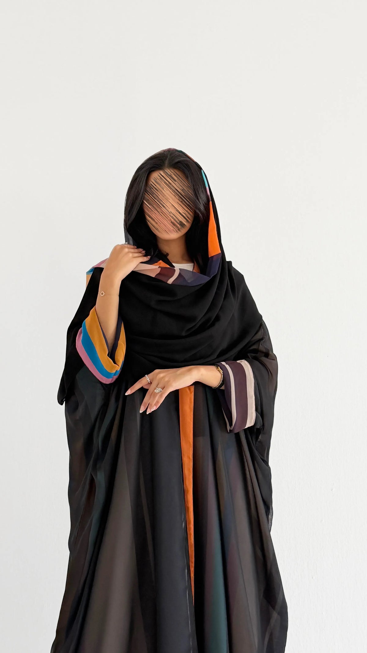 MWT1225 - Summer Printed Abaya | عباية دبل فيس صيفية طباعة