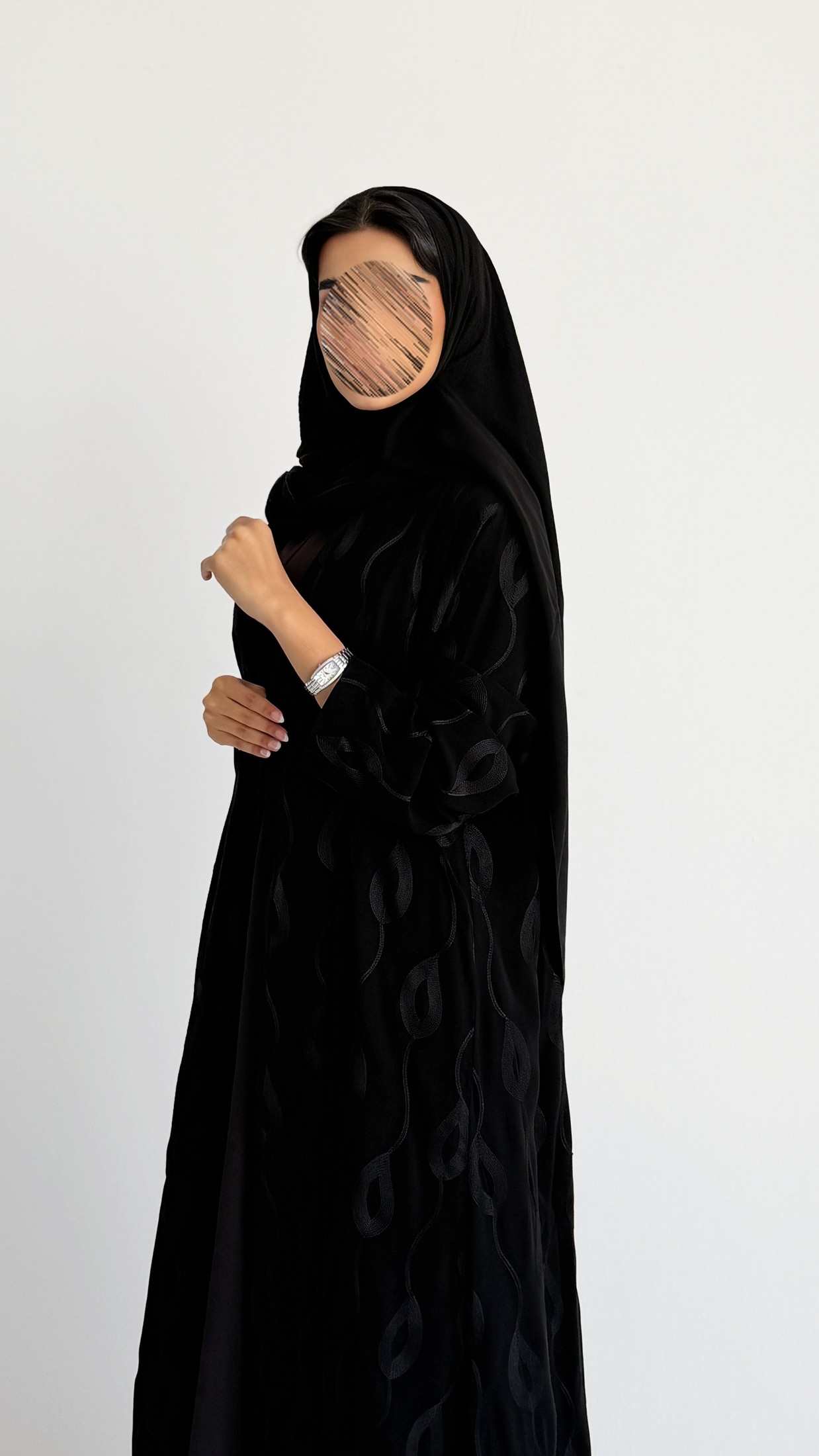 MWT1186 - عباية تطريز كامل - Aya