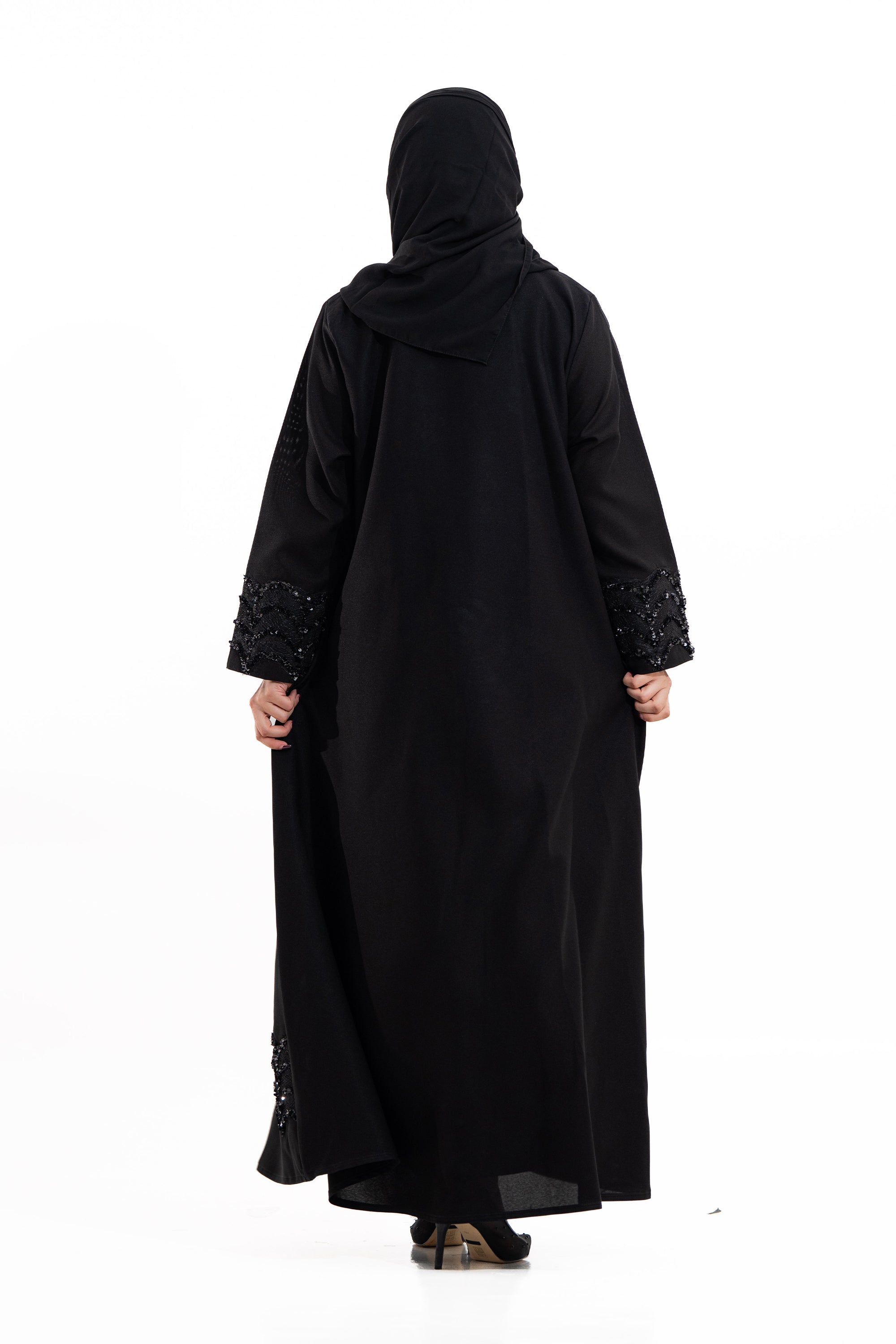 MWT4269 - عباية بيان بتل كرستال اسود - Aya