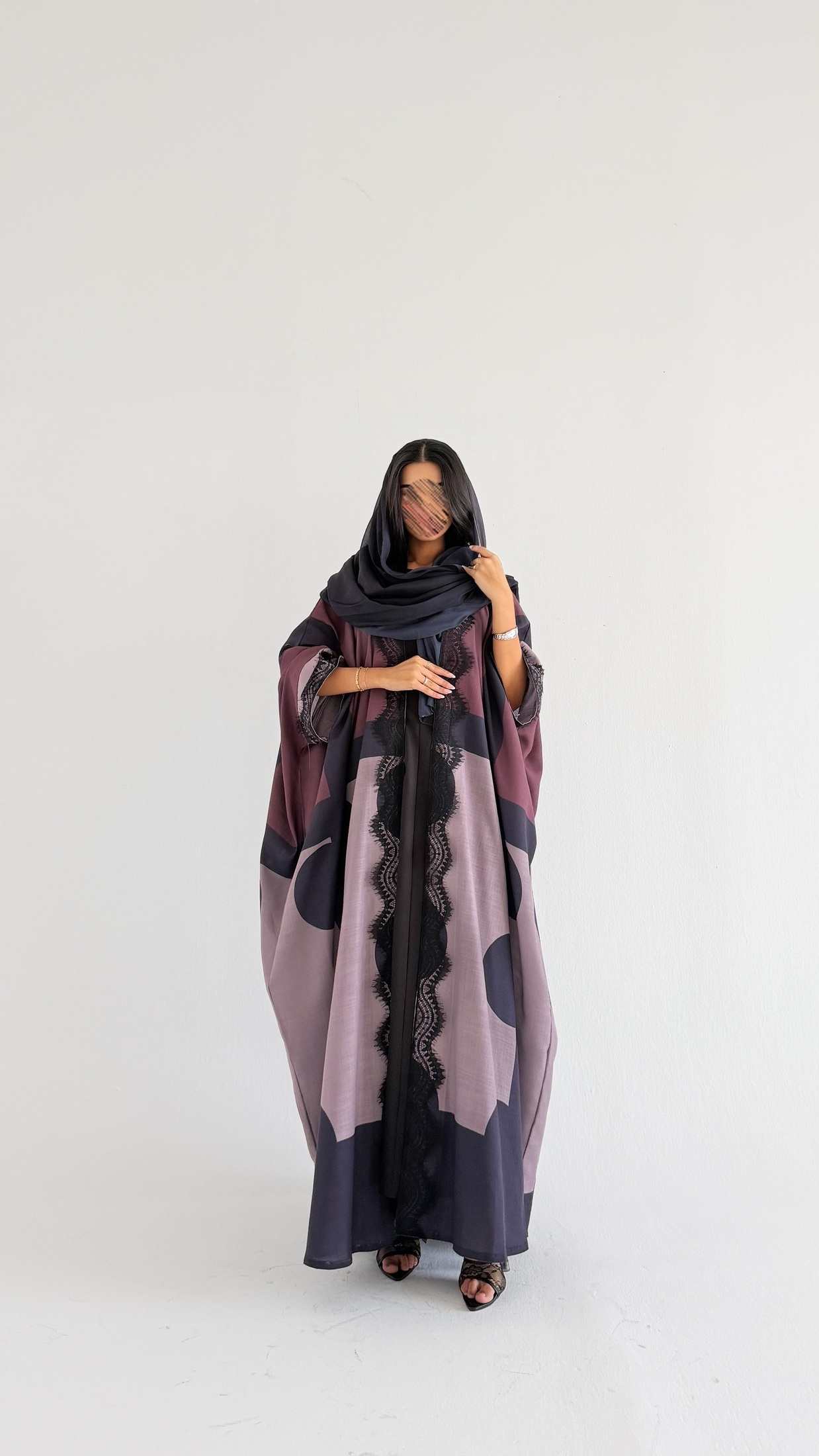 MWT1519 عباية طباعة | Printed Abaya - Aya
