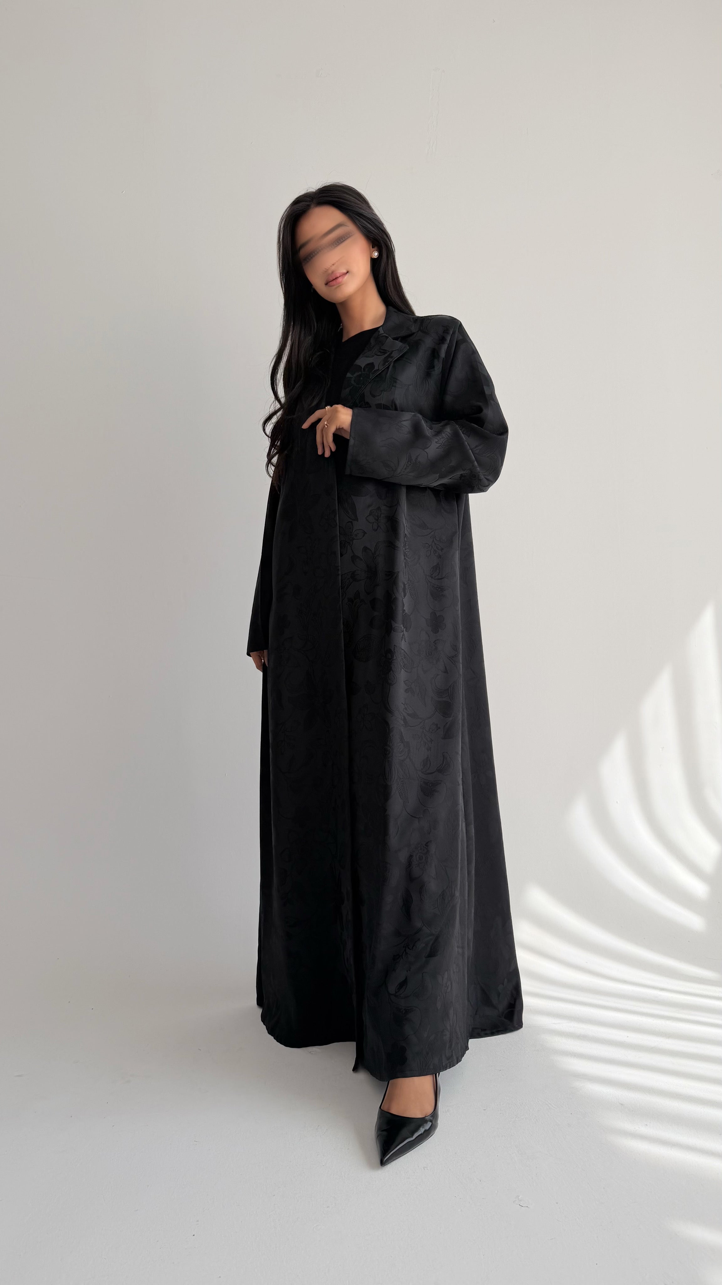 MWT813 - عباية بليزر جاكار - Aya