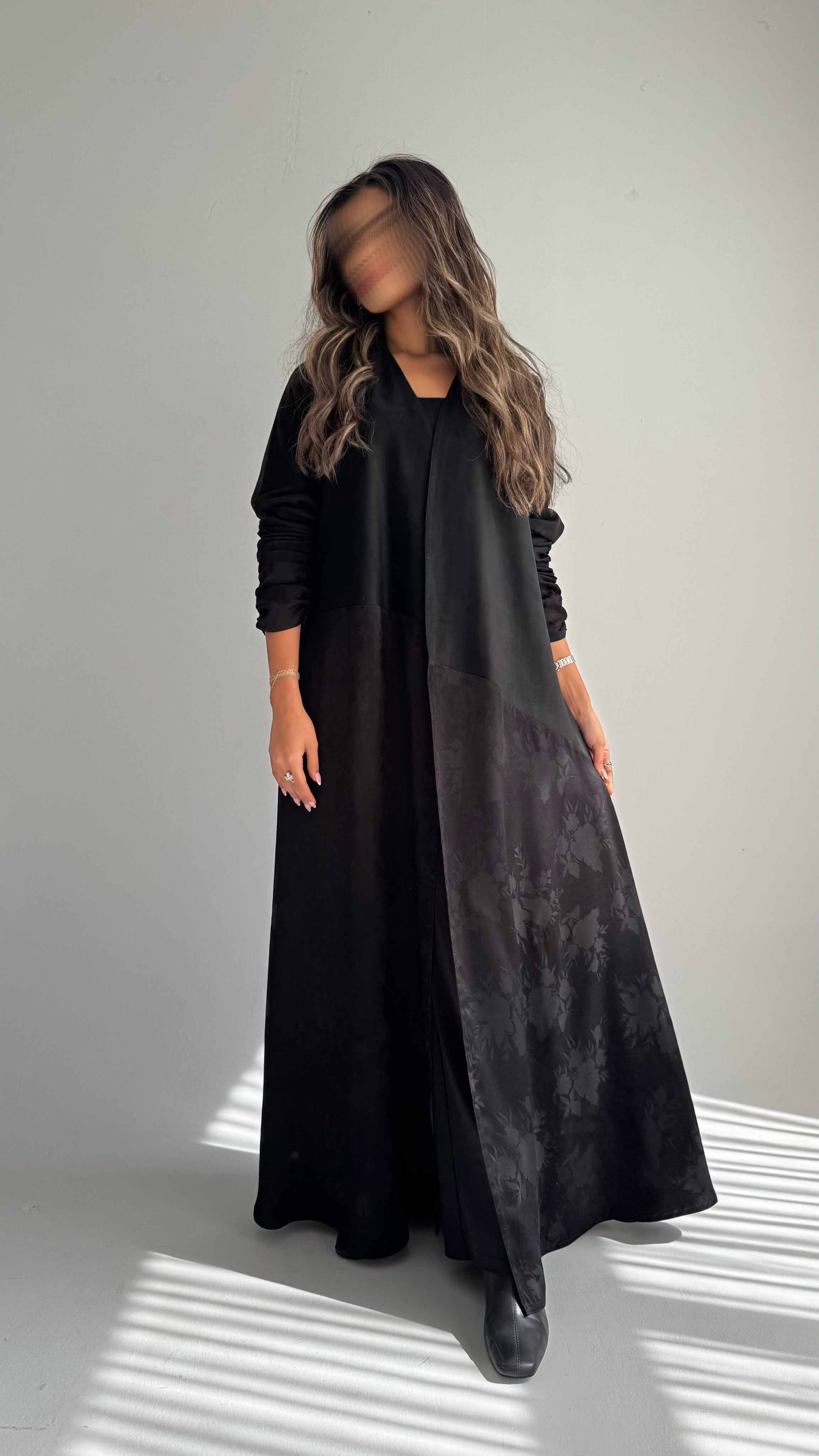 MWT807 - عباية شامواه مع تدخيلة جكار - Aya