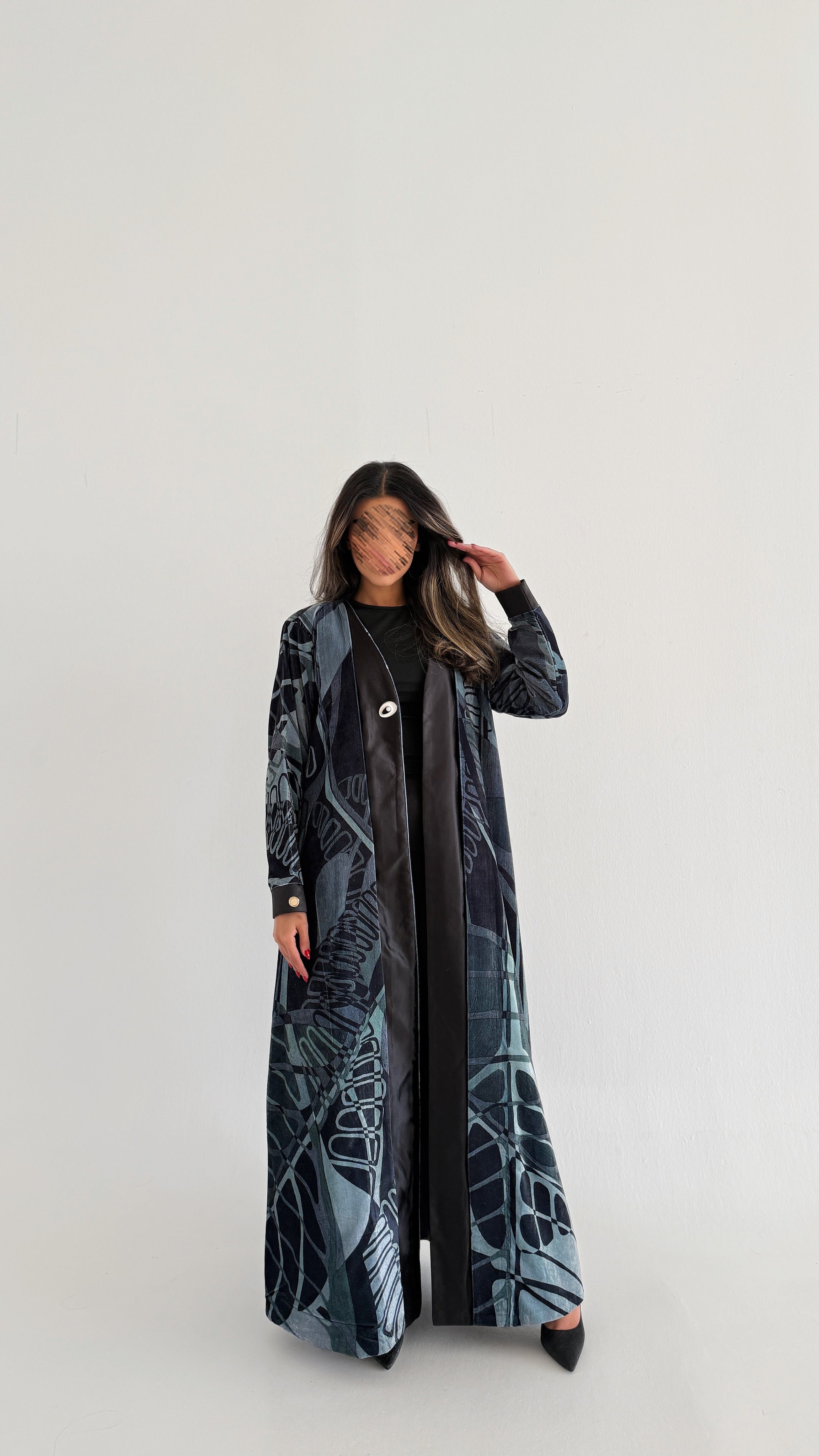 MWT756 - عباية بليزر برينت - Aya