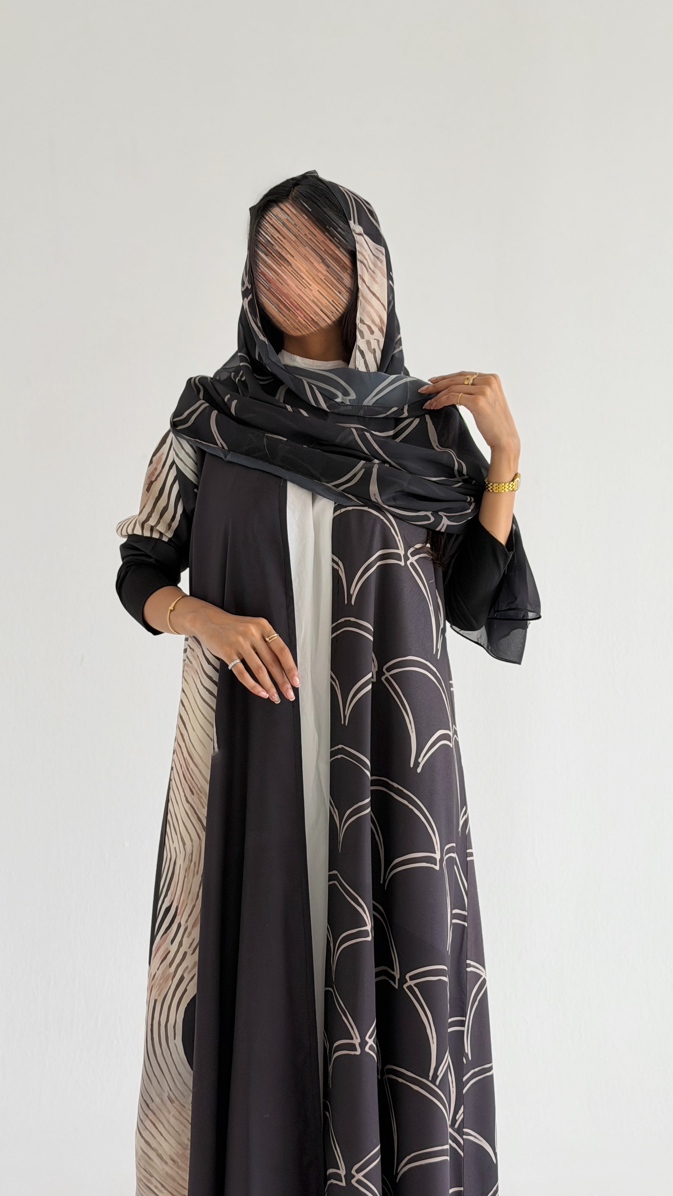 MWT1157 - عباية طباعة | Printed Abaya - Aya