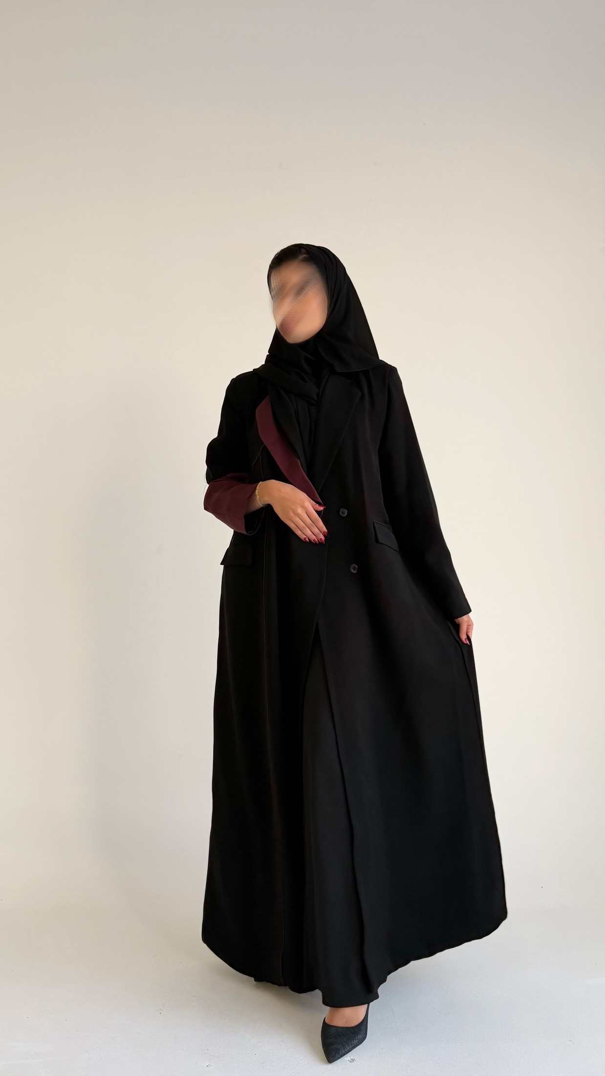 MW1734 - عباية بليزر اسود - Aya
