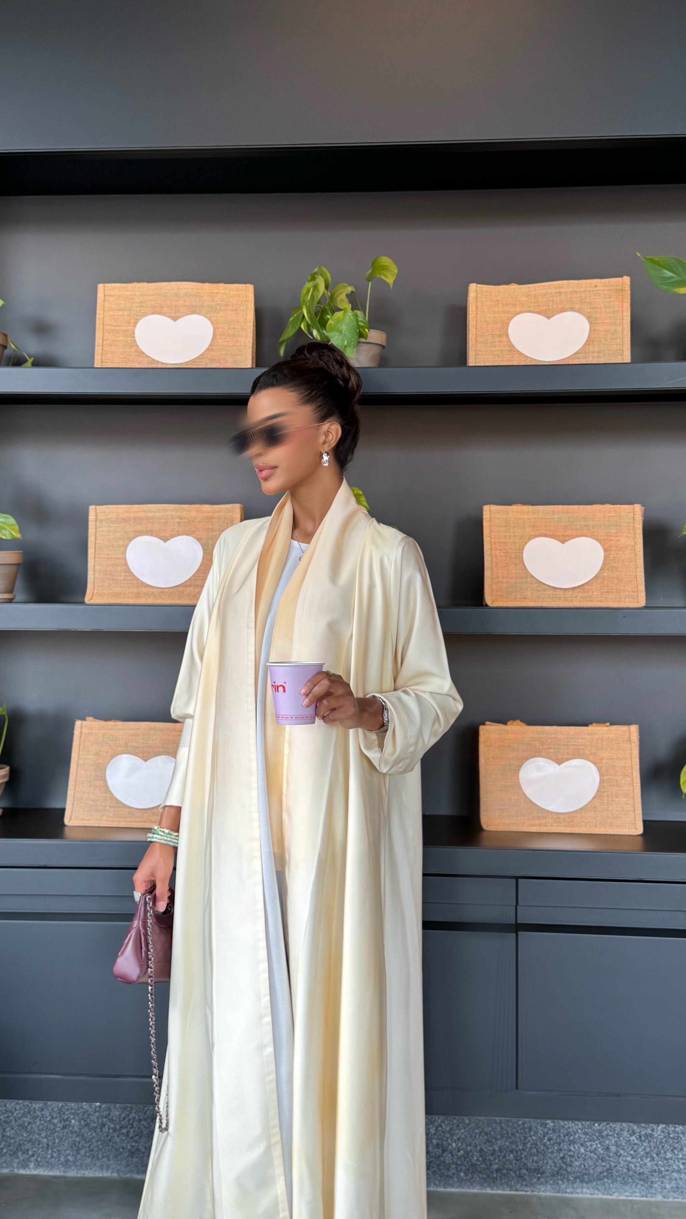 MW1475 - عباية مطبوعة صيفية | Butter Yellow Grace - Aya