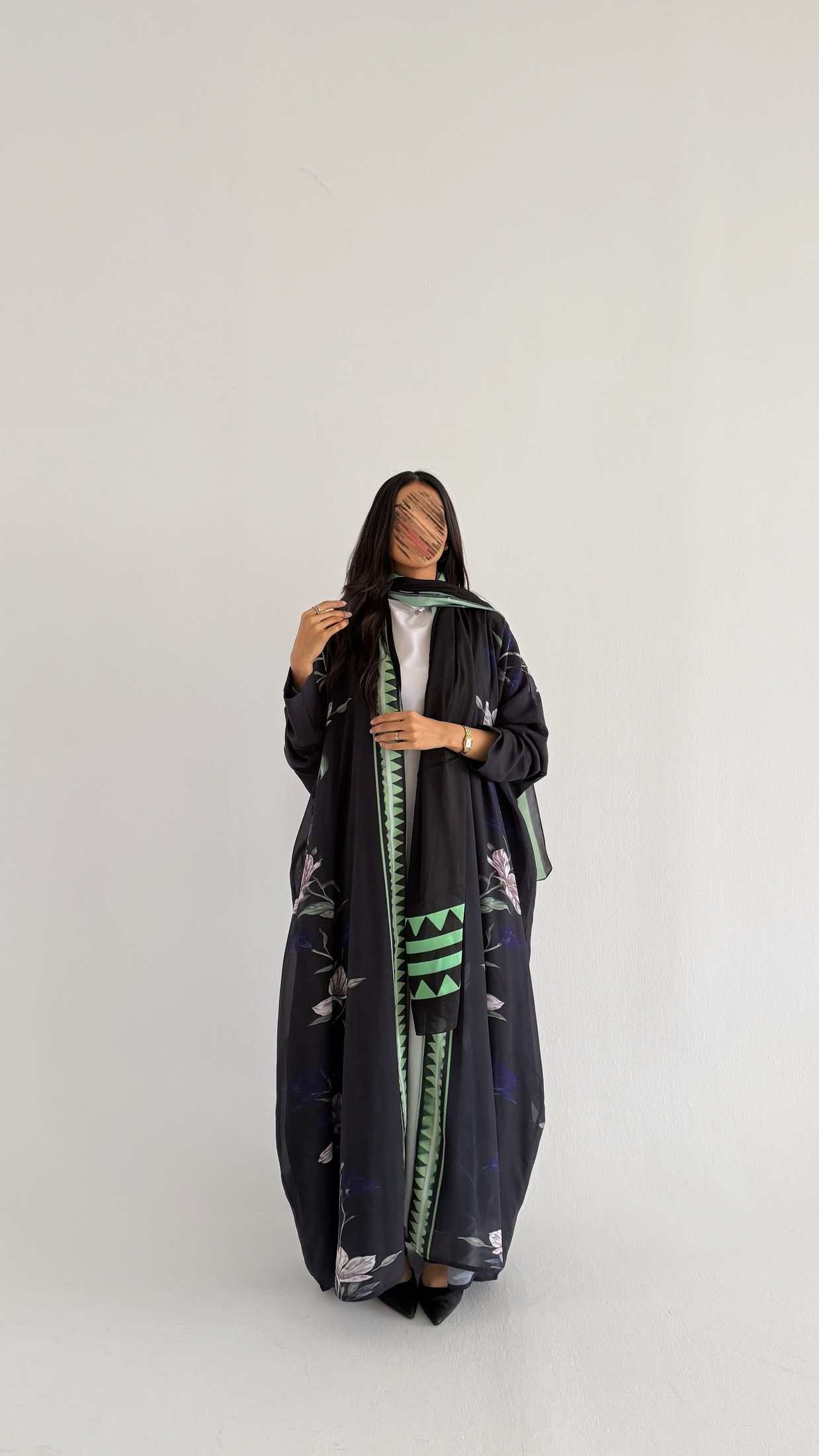 MWT2063 - عباية طباعة صيفية | Summer printed abaya - Aya