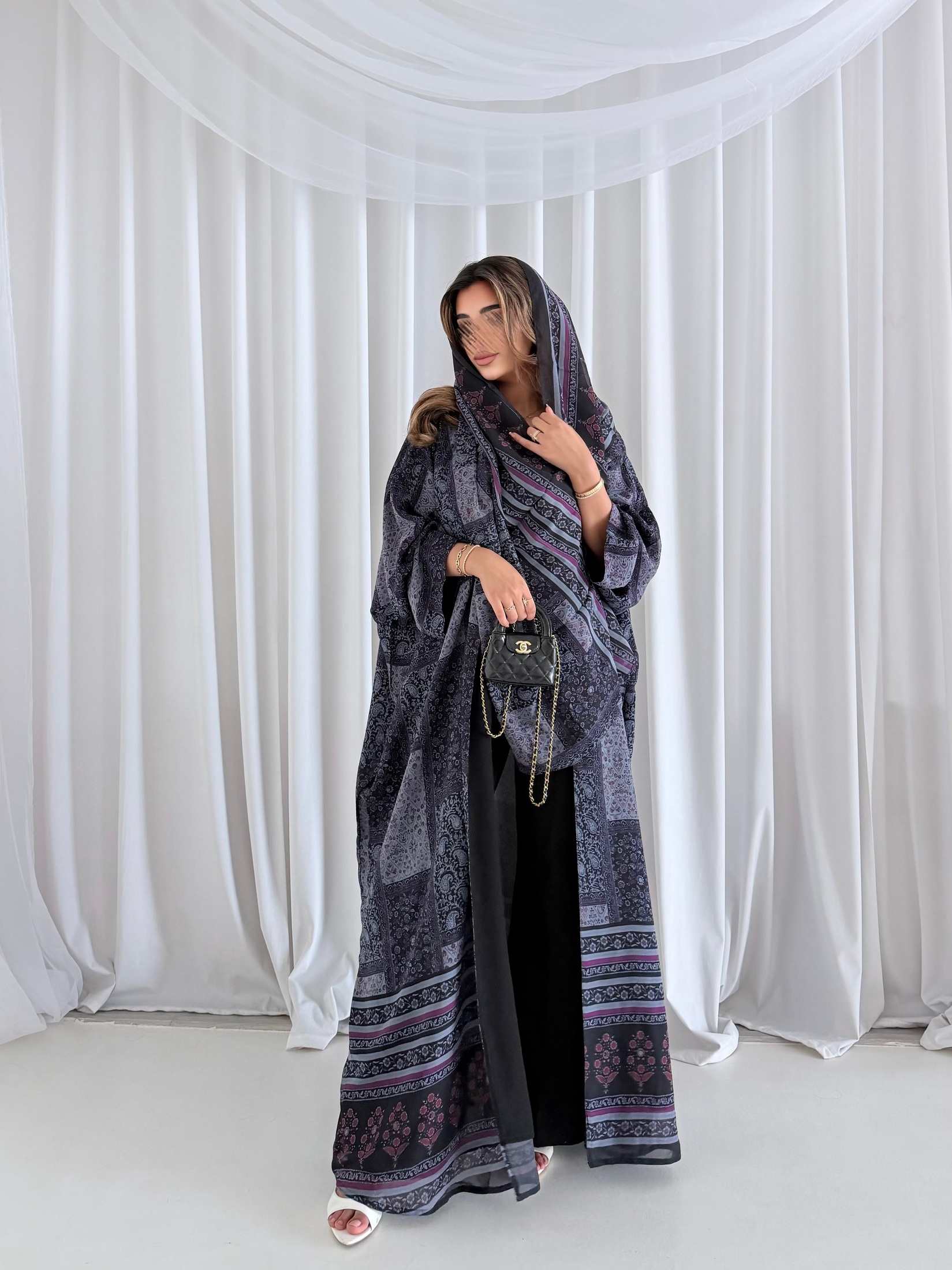 MWT5178 - تصميم يومي شيفون كحلي ناعم يجمع بين الخفة والأناقة - Aya