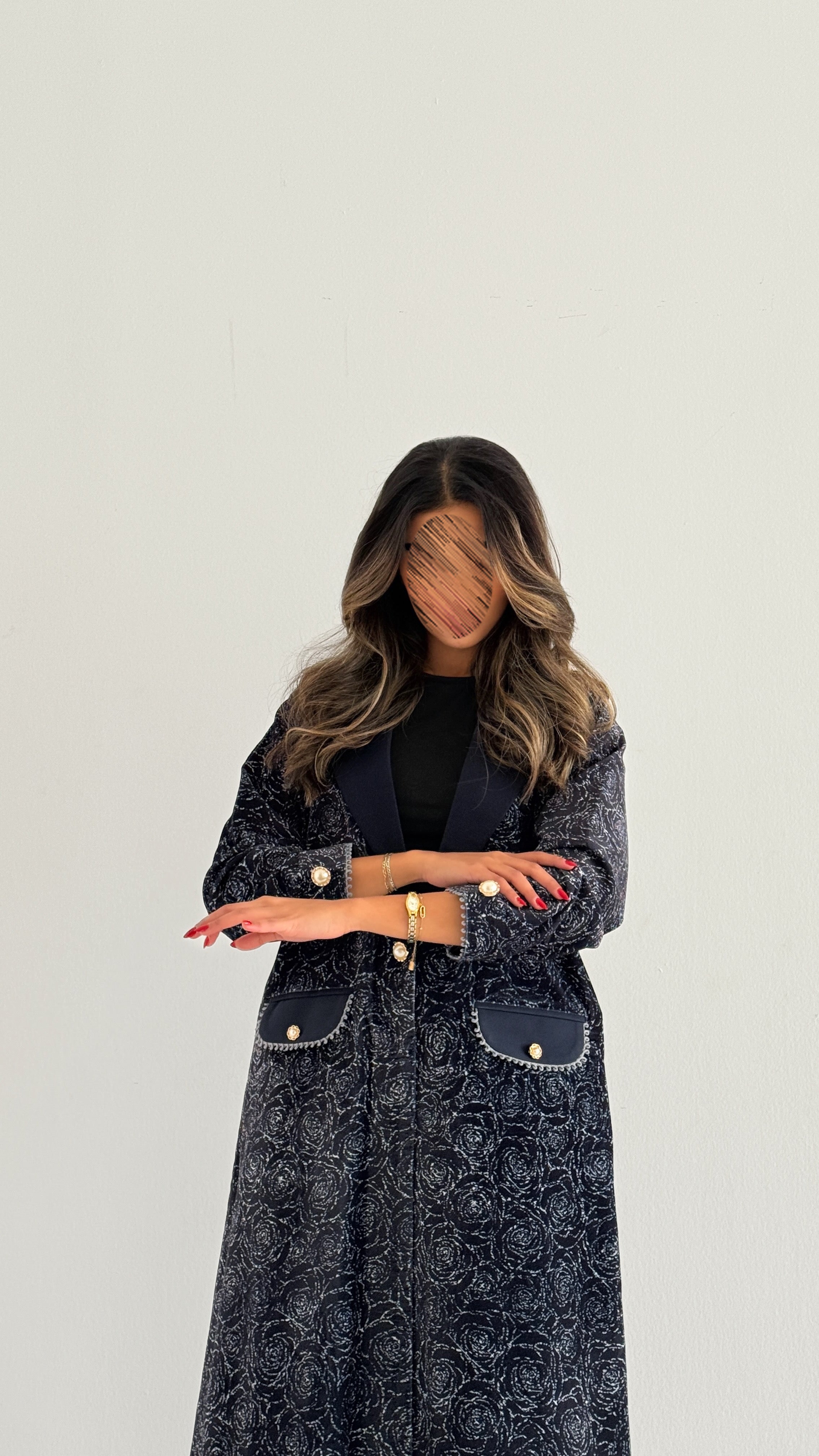 MWT752 - عباية بليزر برينت - Aya