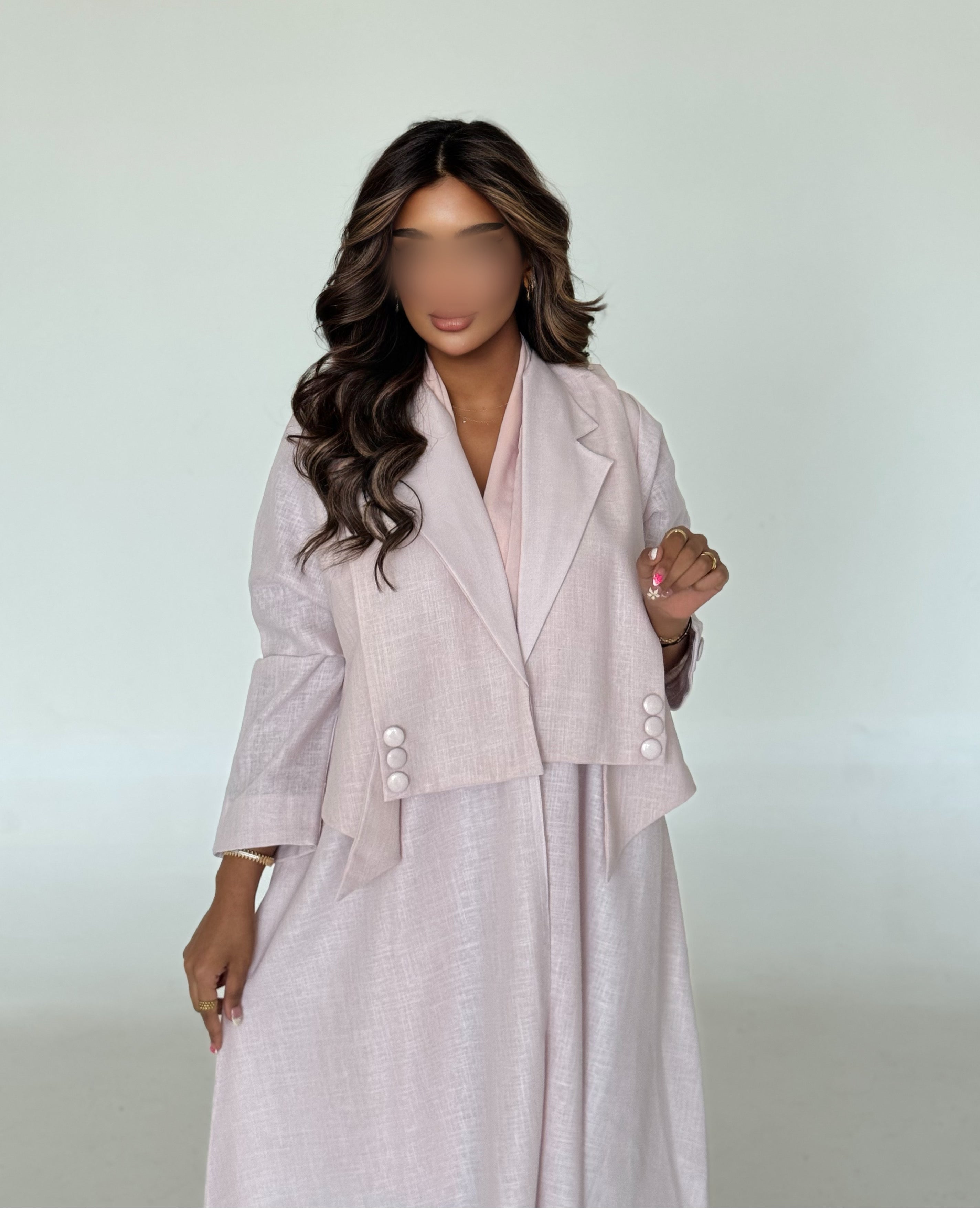 MW645 - Light Crepe Standing with Jacquard Half-Cloche
