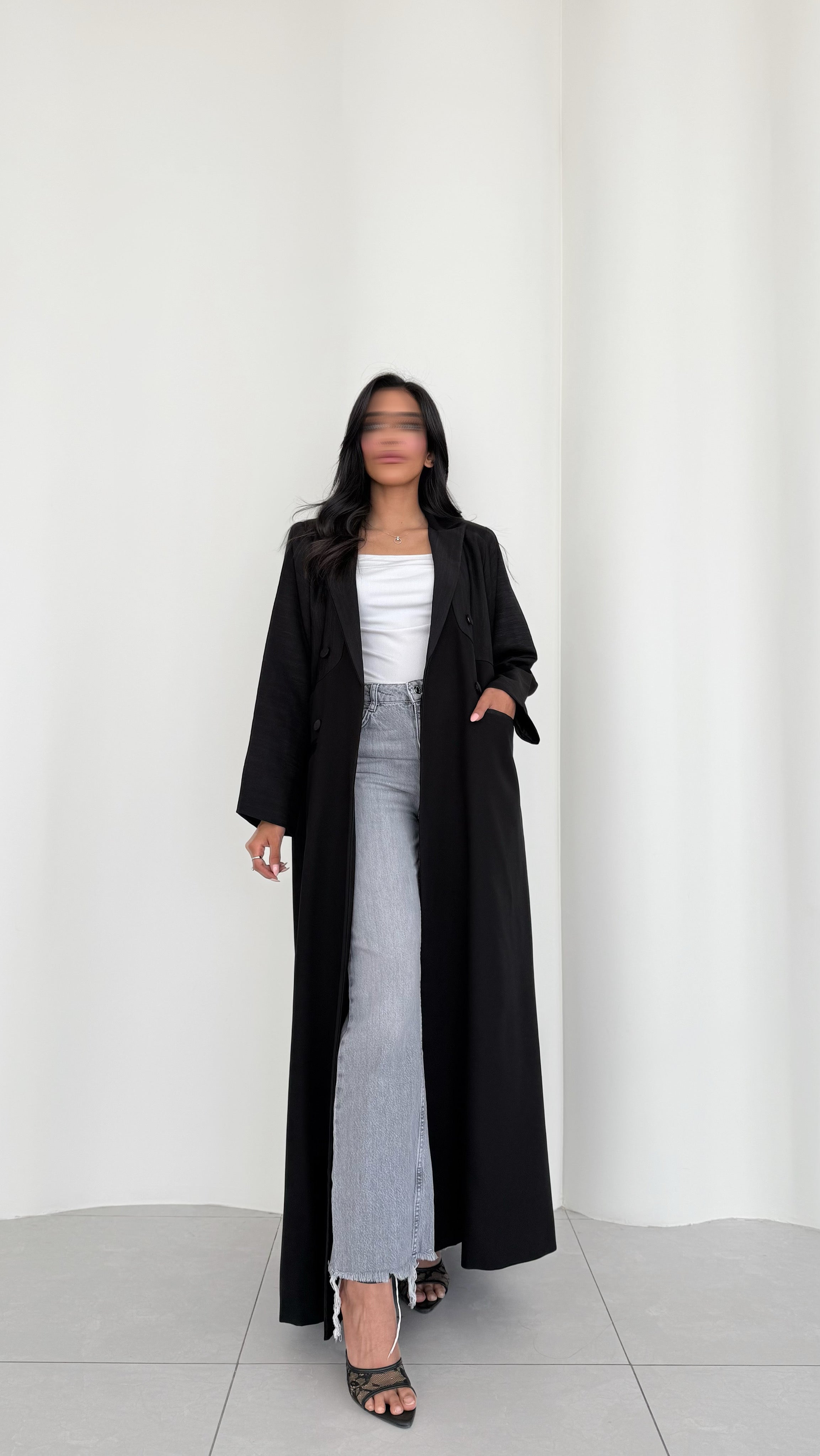 MWT512 - عباية بليزر أسود - Aya