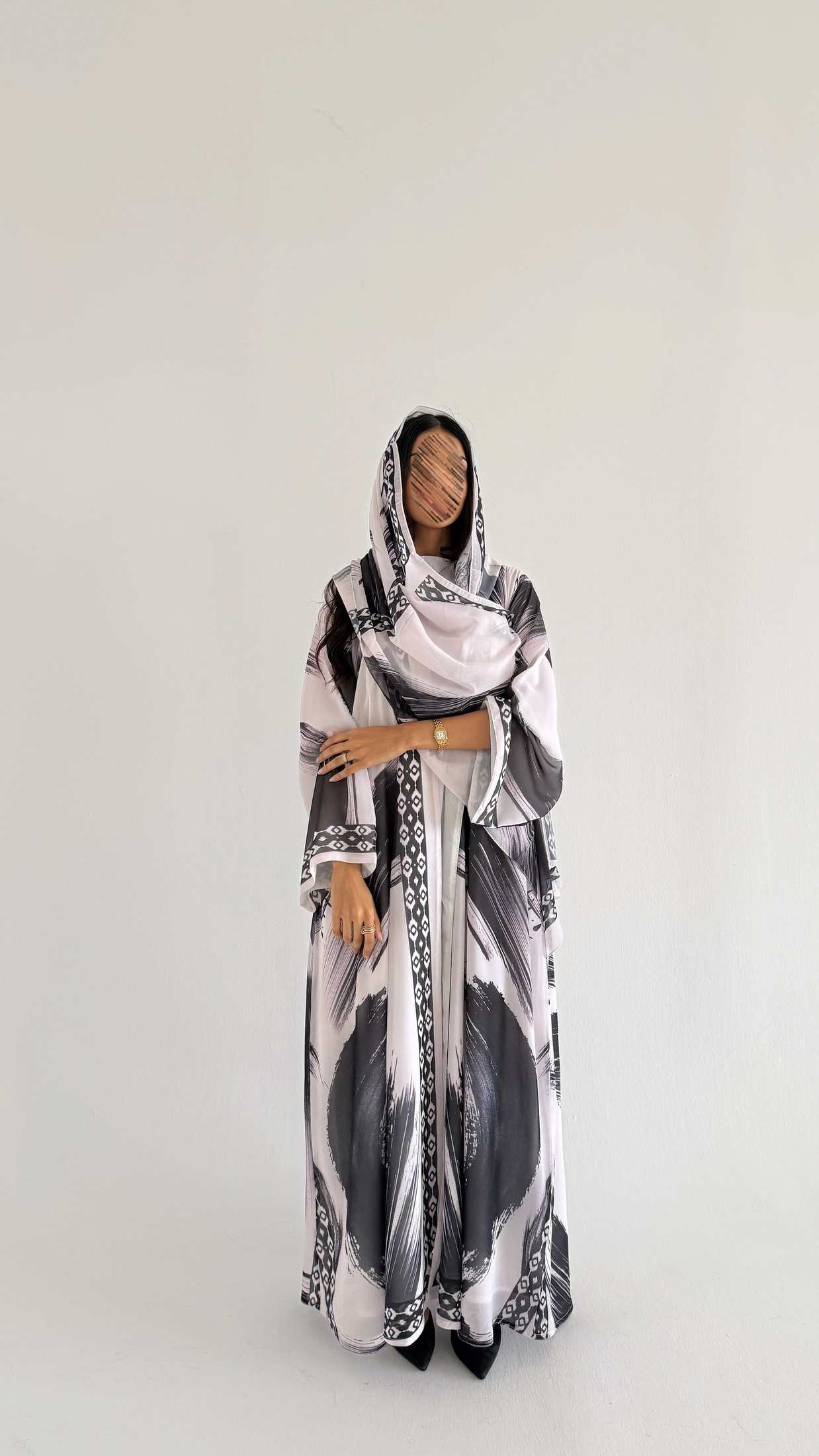MW2181 - عبايه شيفون طباعه حصرية - Aya