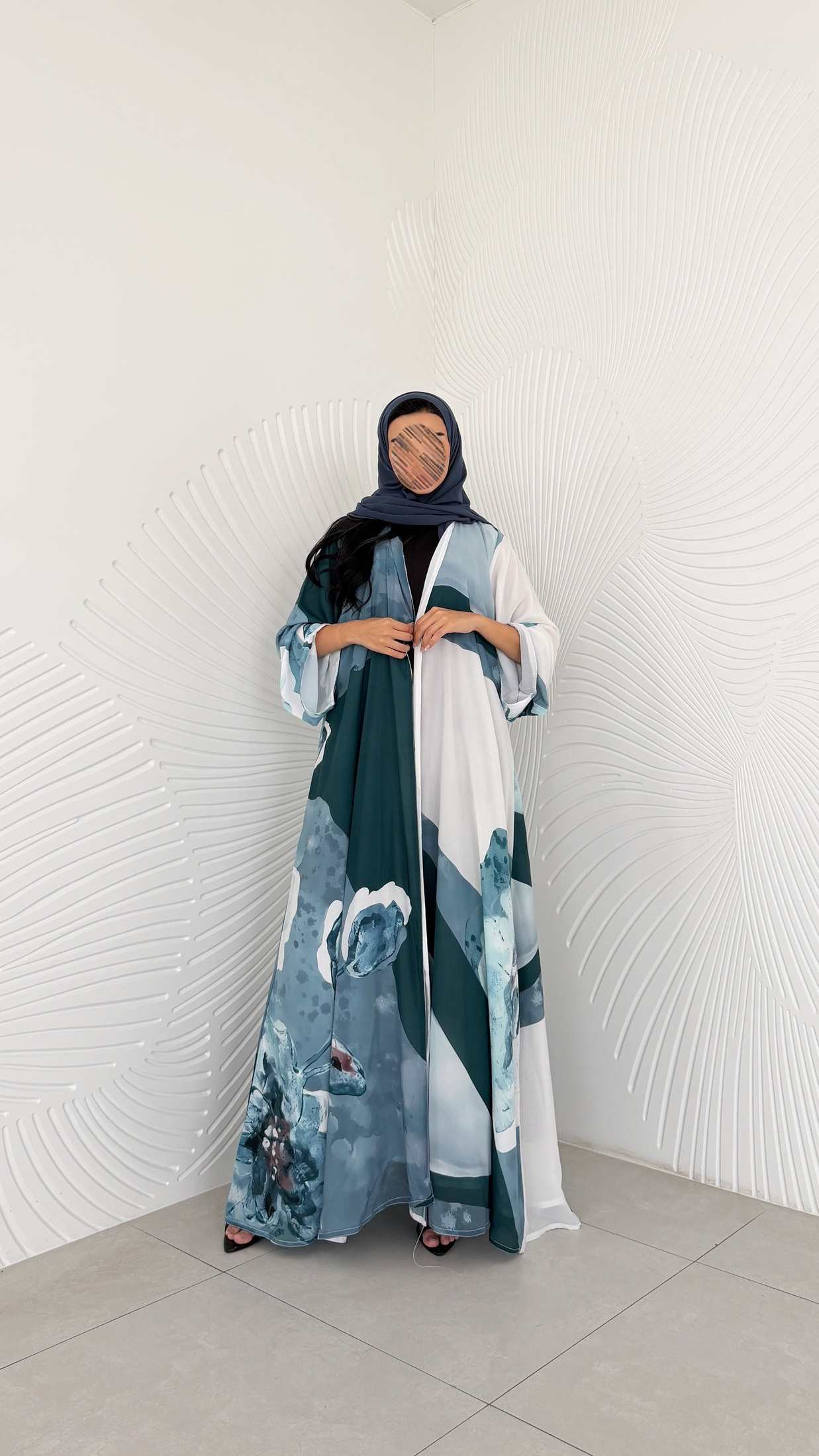 MWT2078 - عباية طباعة صيفية ملونه - Aya