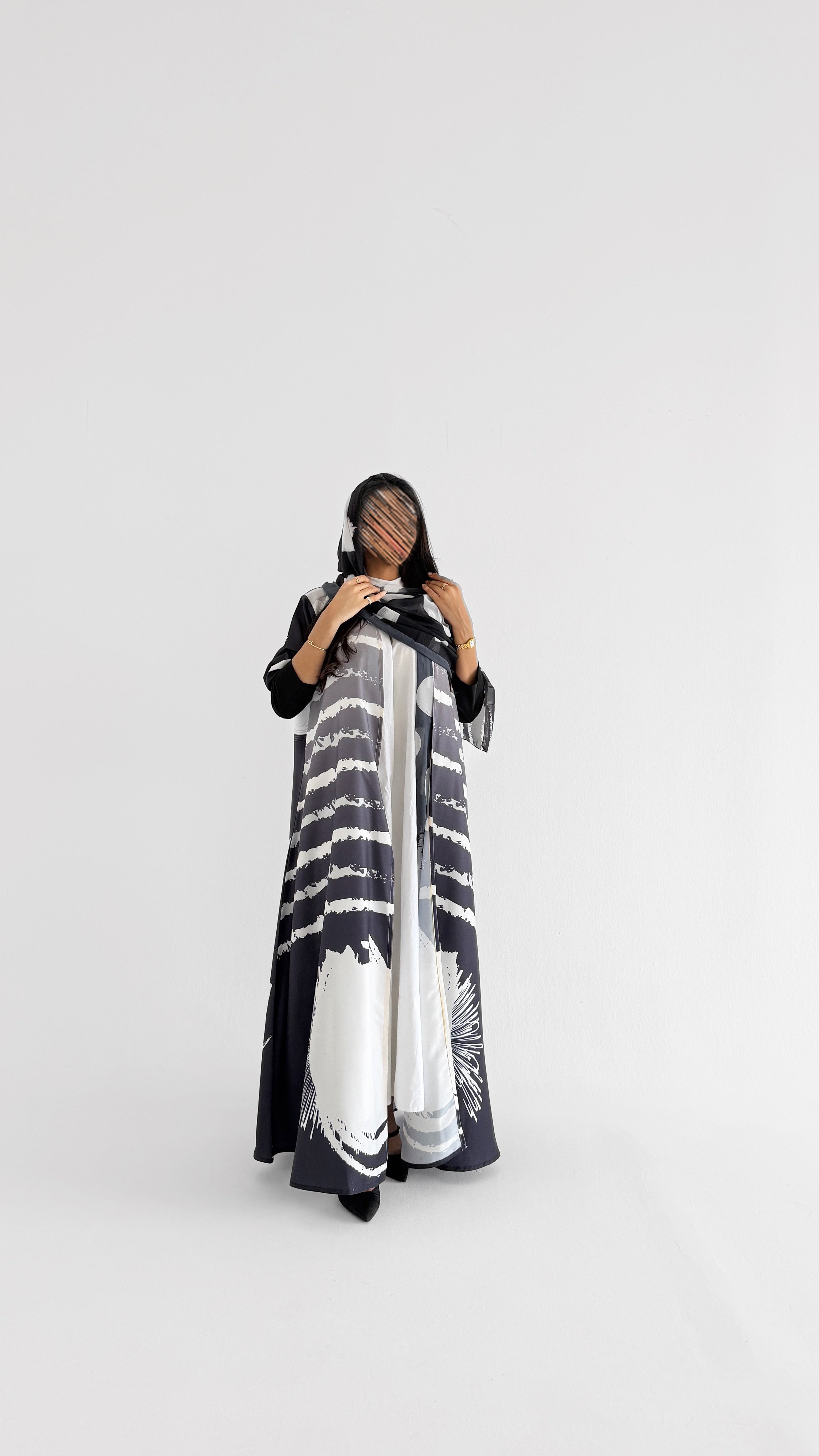 MWT1158 - عباية طباعة | Printed Abaya - Aya