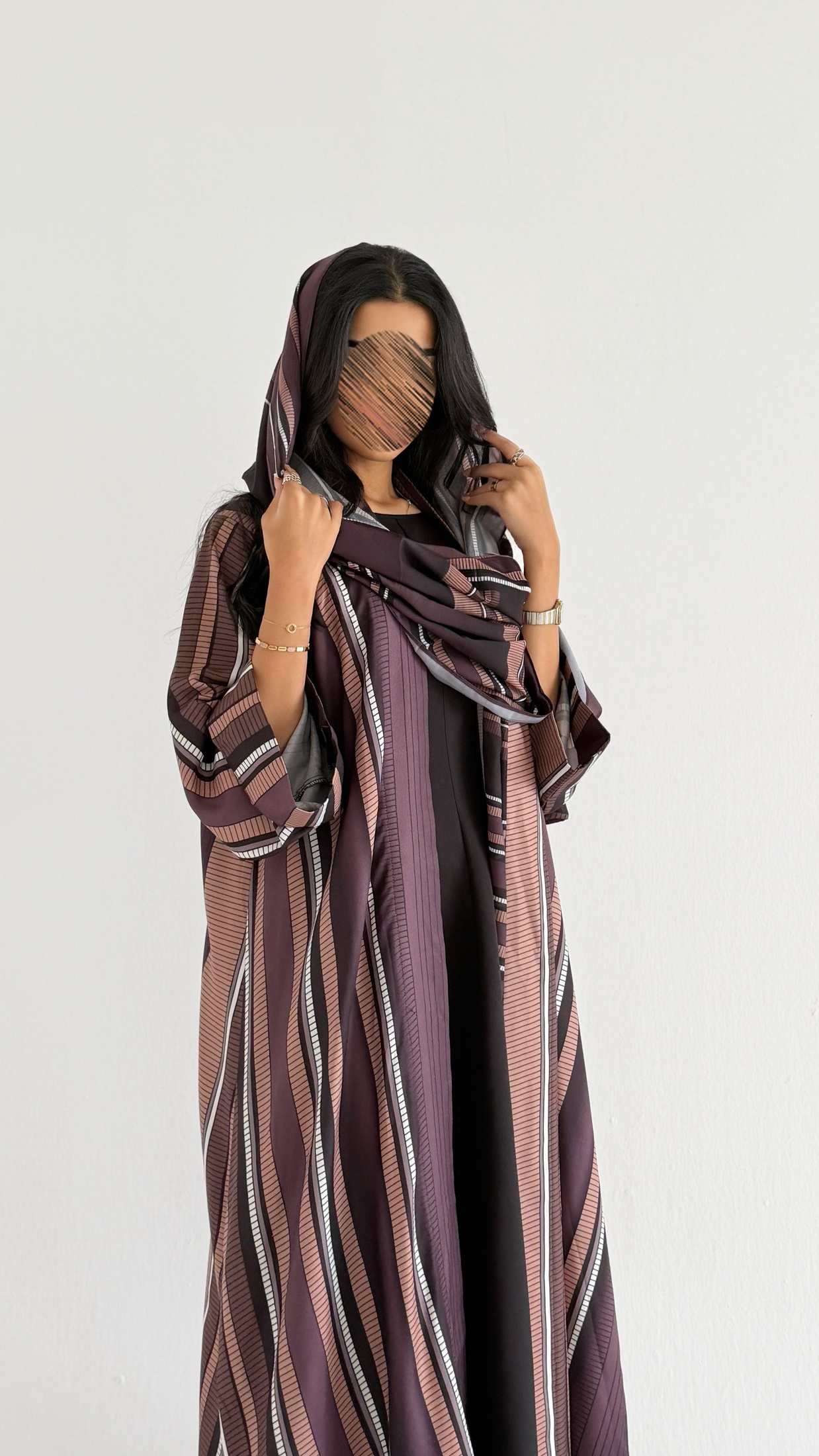 MWT1554 عباية طباعة | Printed Abaya - Aya