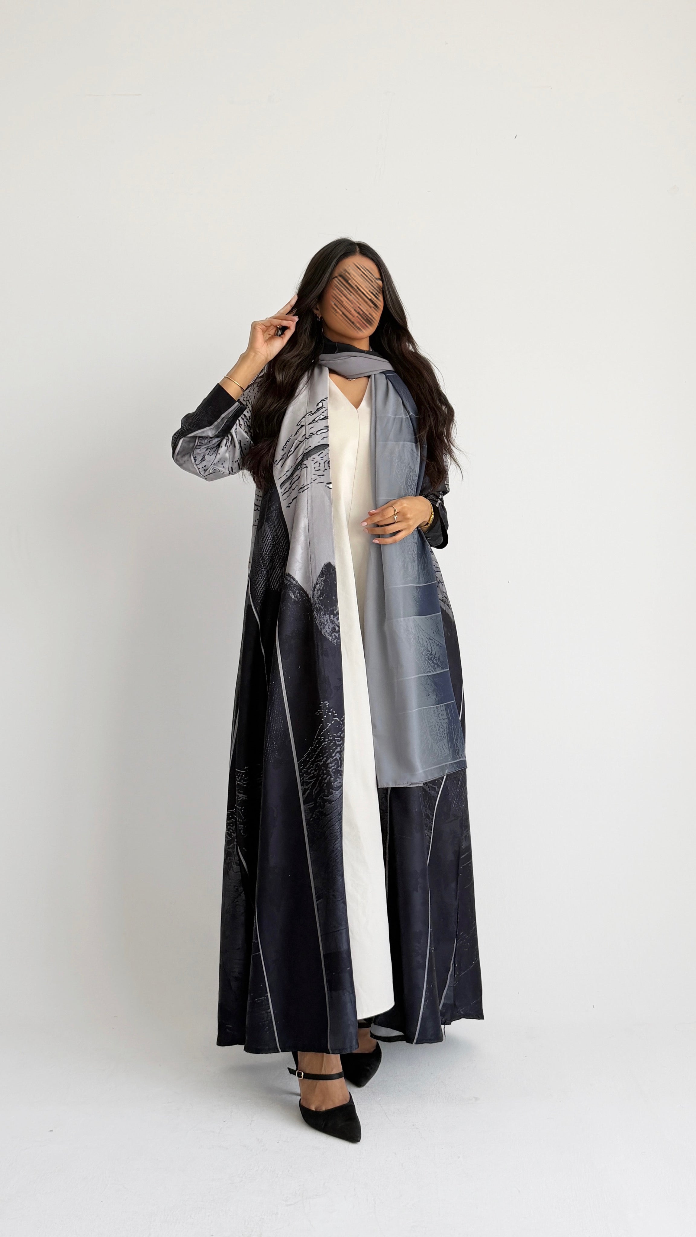 MWT1437 عباية طباعة | Printed Abaya - Aya
