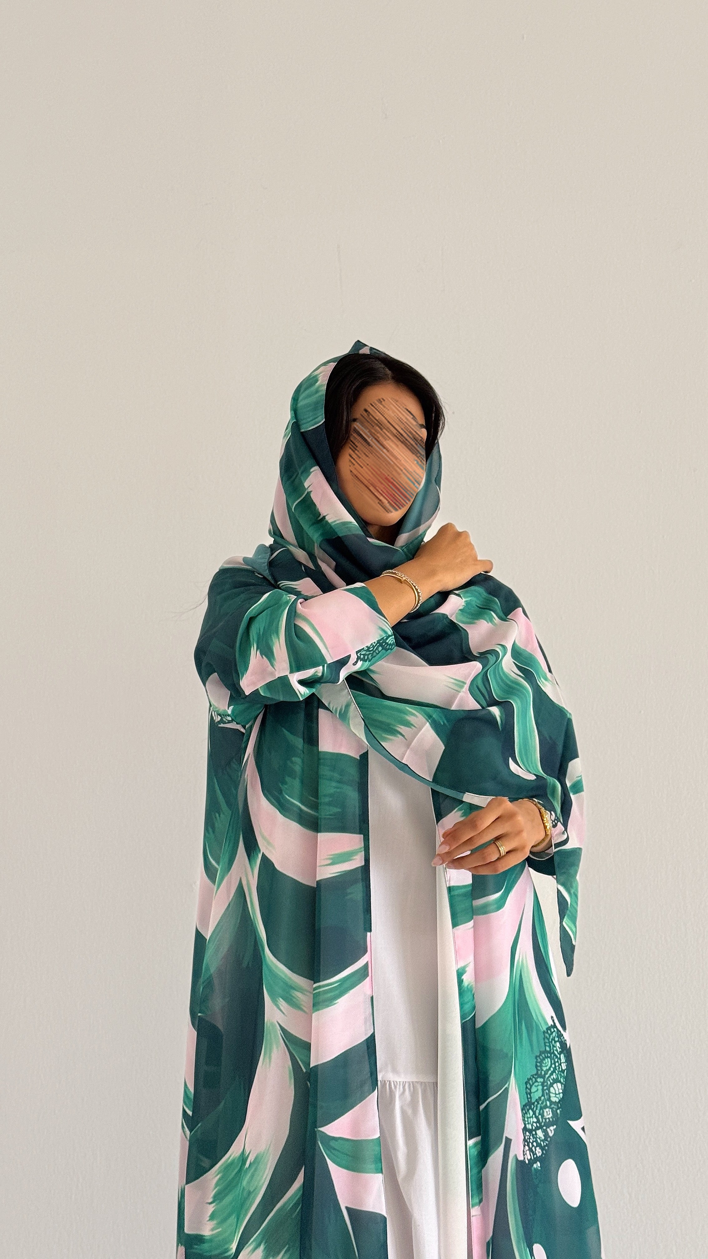 MWT2061 - عباية طباعة صيفية | Summer printed abaya - Aya