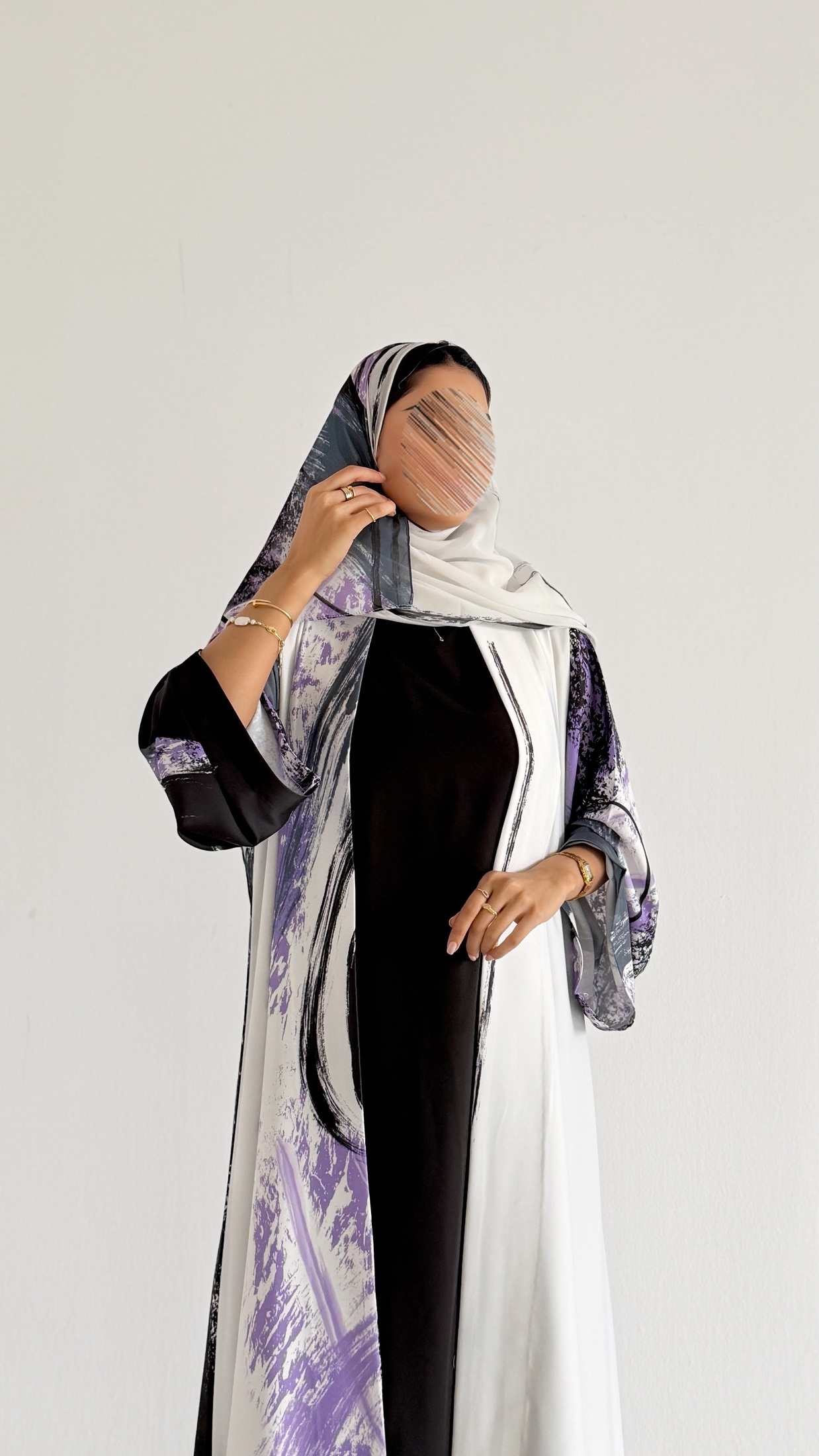 MWT1135 - عباية طباعة | Printed Abaya - Aya