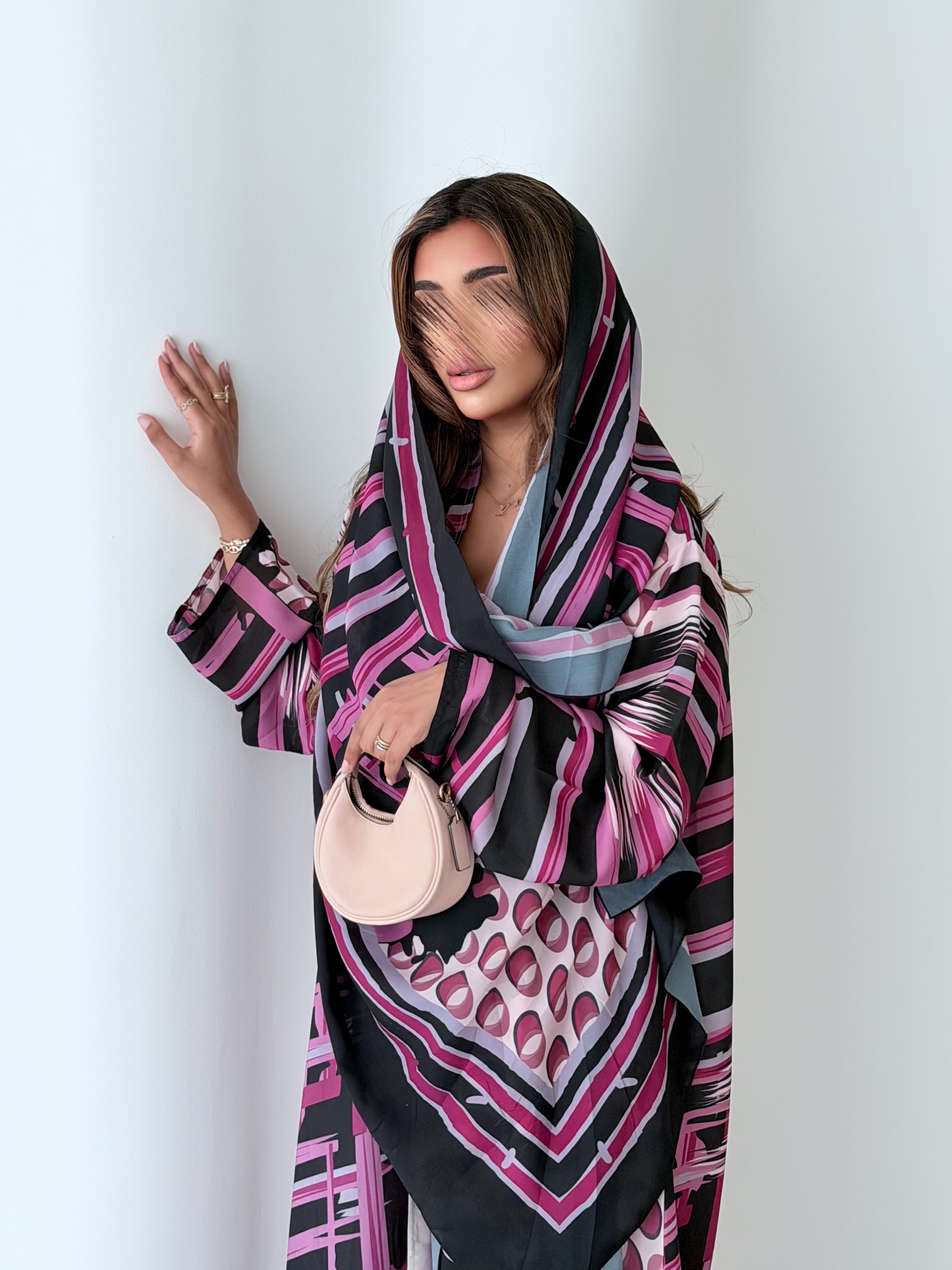 Mwt1175 - عباية طباعة صيفية | Summer printed abaya - Aya
