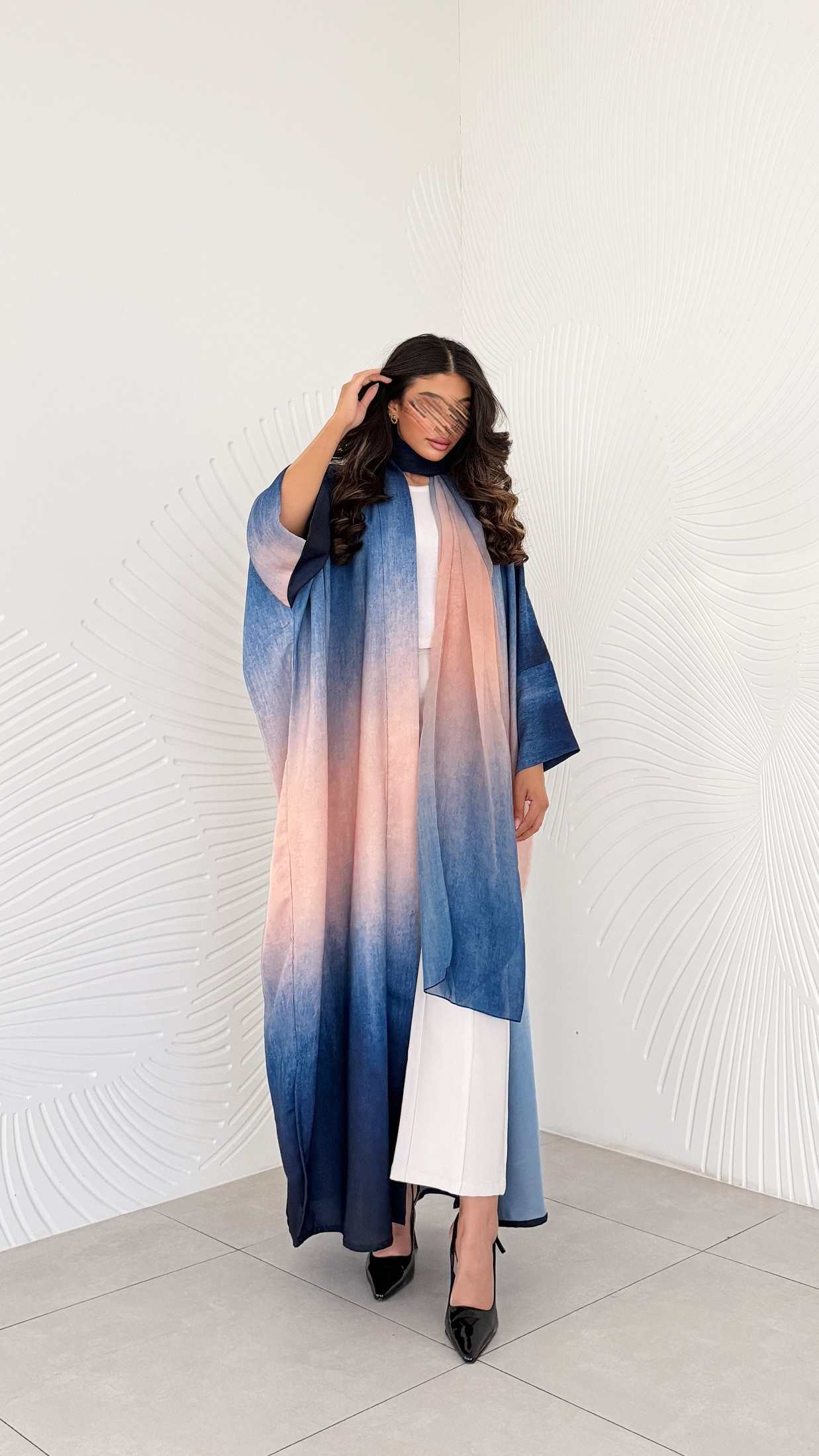 MWT1195 - عباية اومبرية ازرق |Blue ombre abaya
