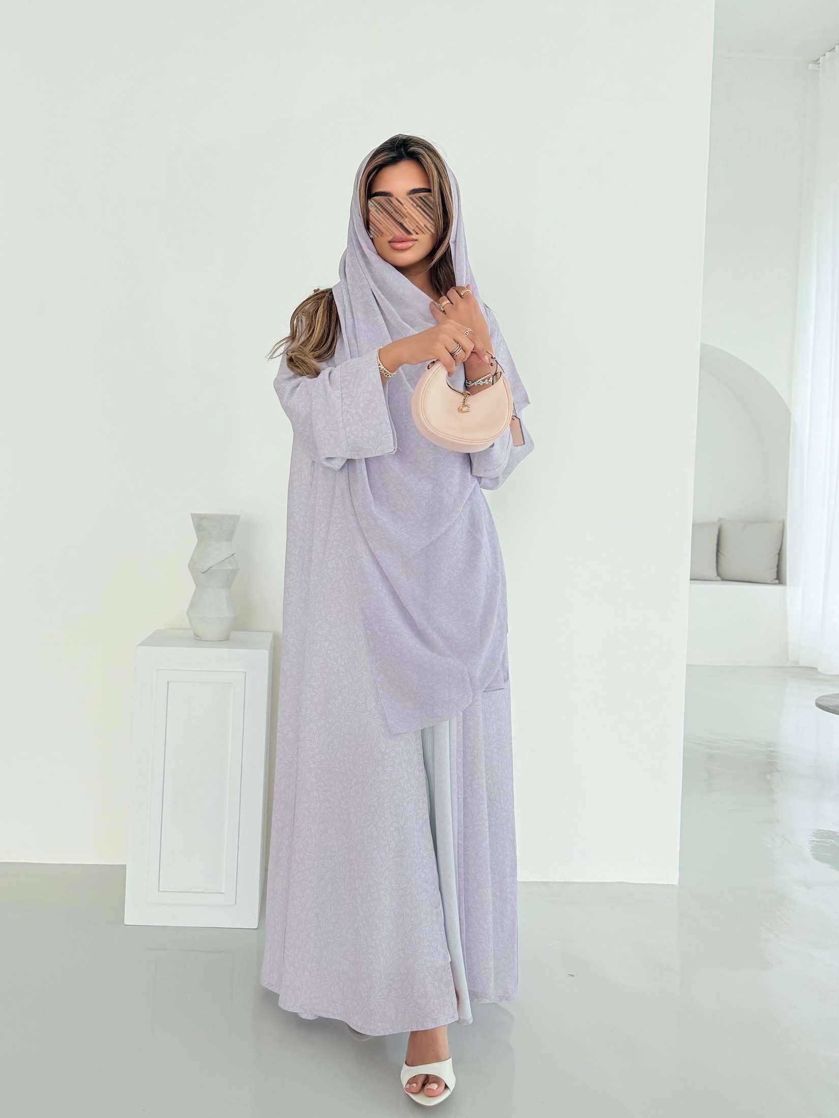 MWT5085 - قماش طباعة موف فاتح مشجر - Aya