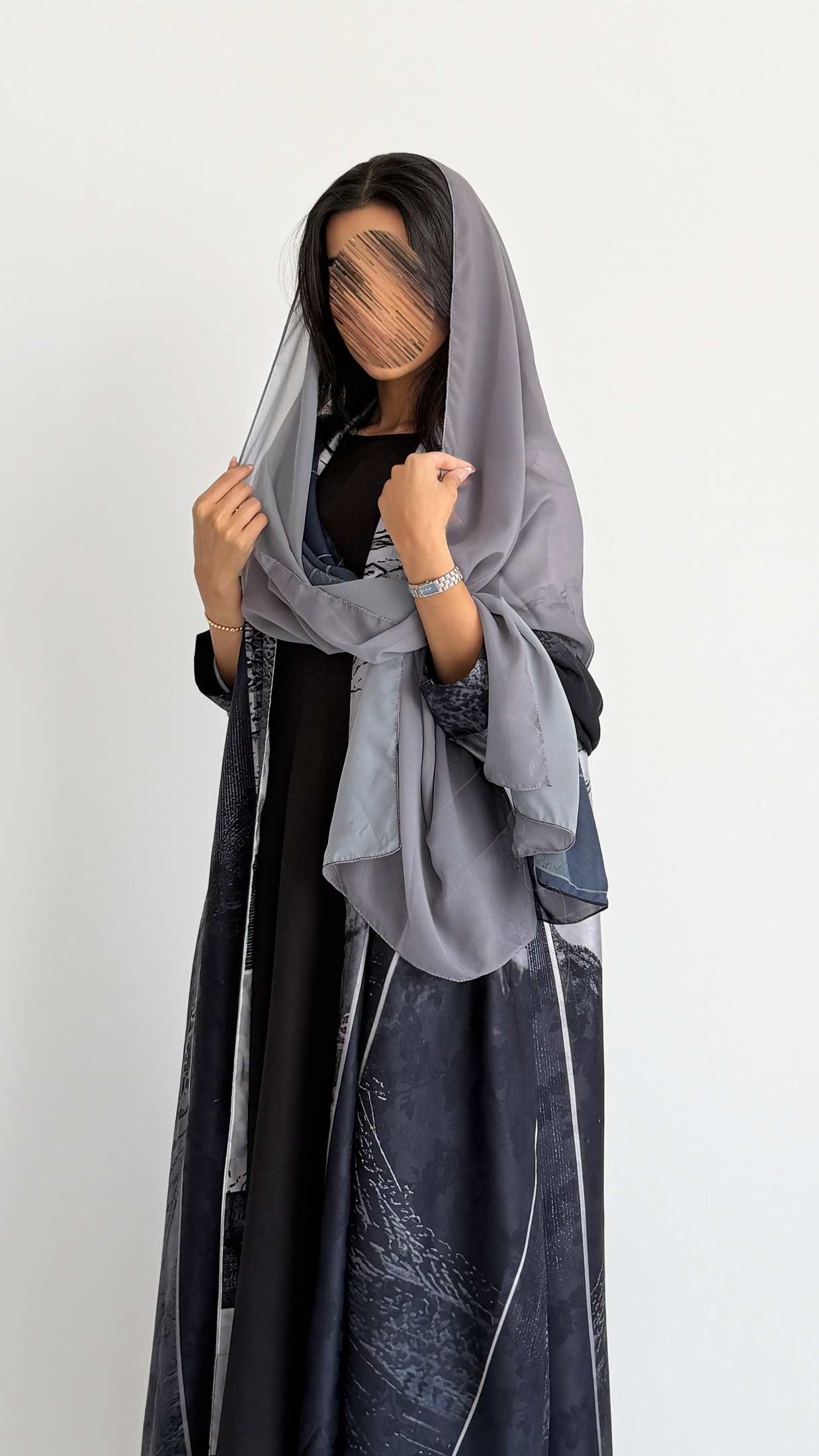 MWT1437 عباية طباعة | Printed Abaya - Aya
