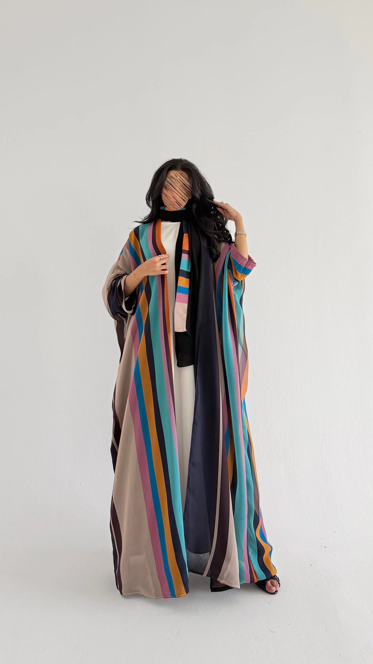 MWT1225 - Summer Printed Abaya | عباية دبل فيس صيفية طباعة