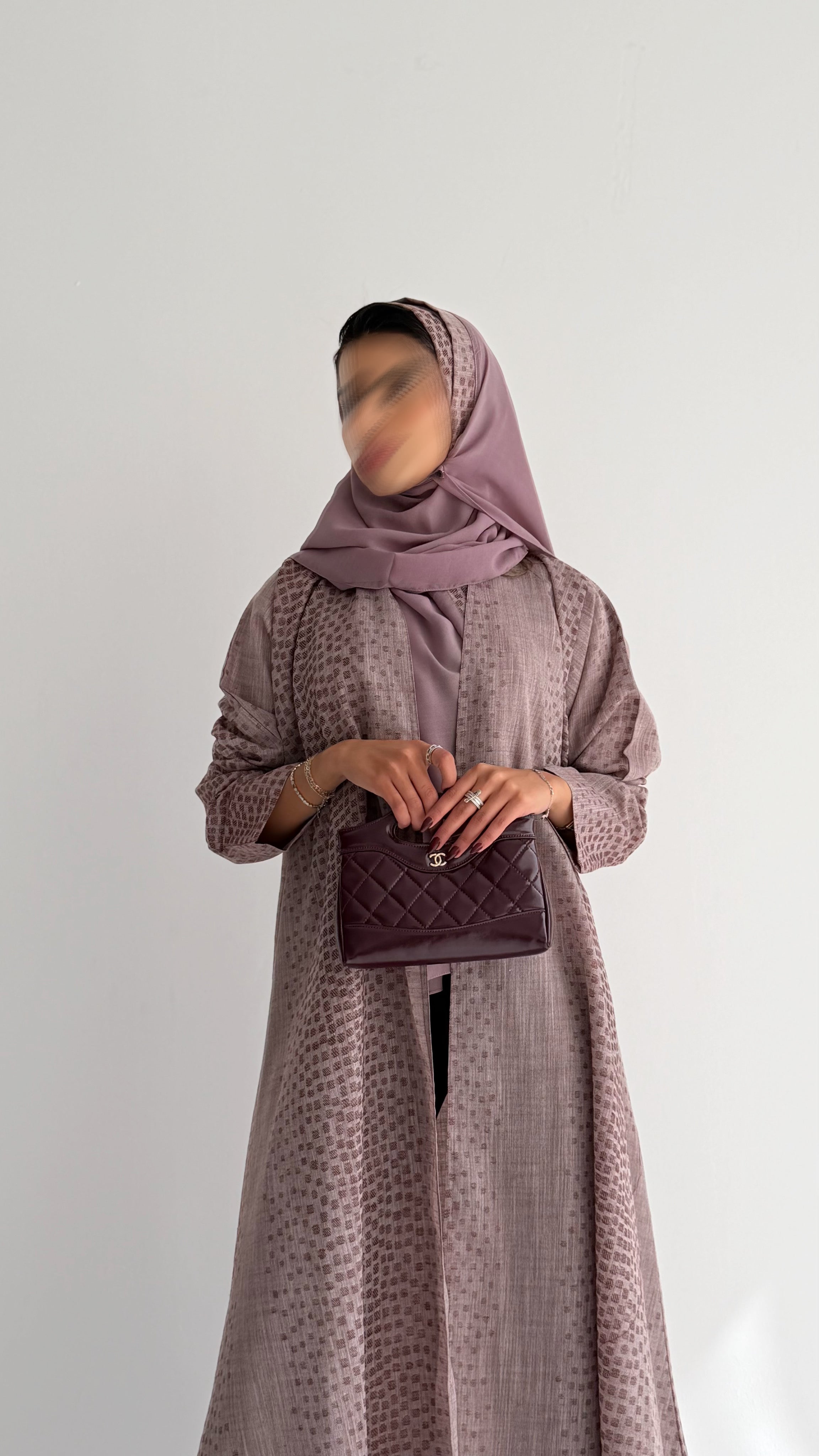 MWT719 - Baby pink linen abaya |عباية لنن - Aya