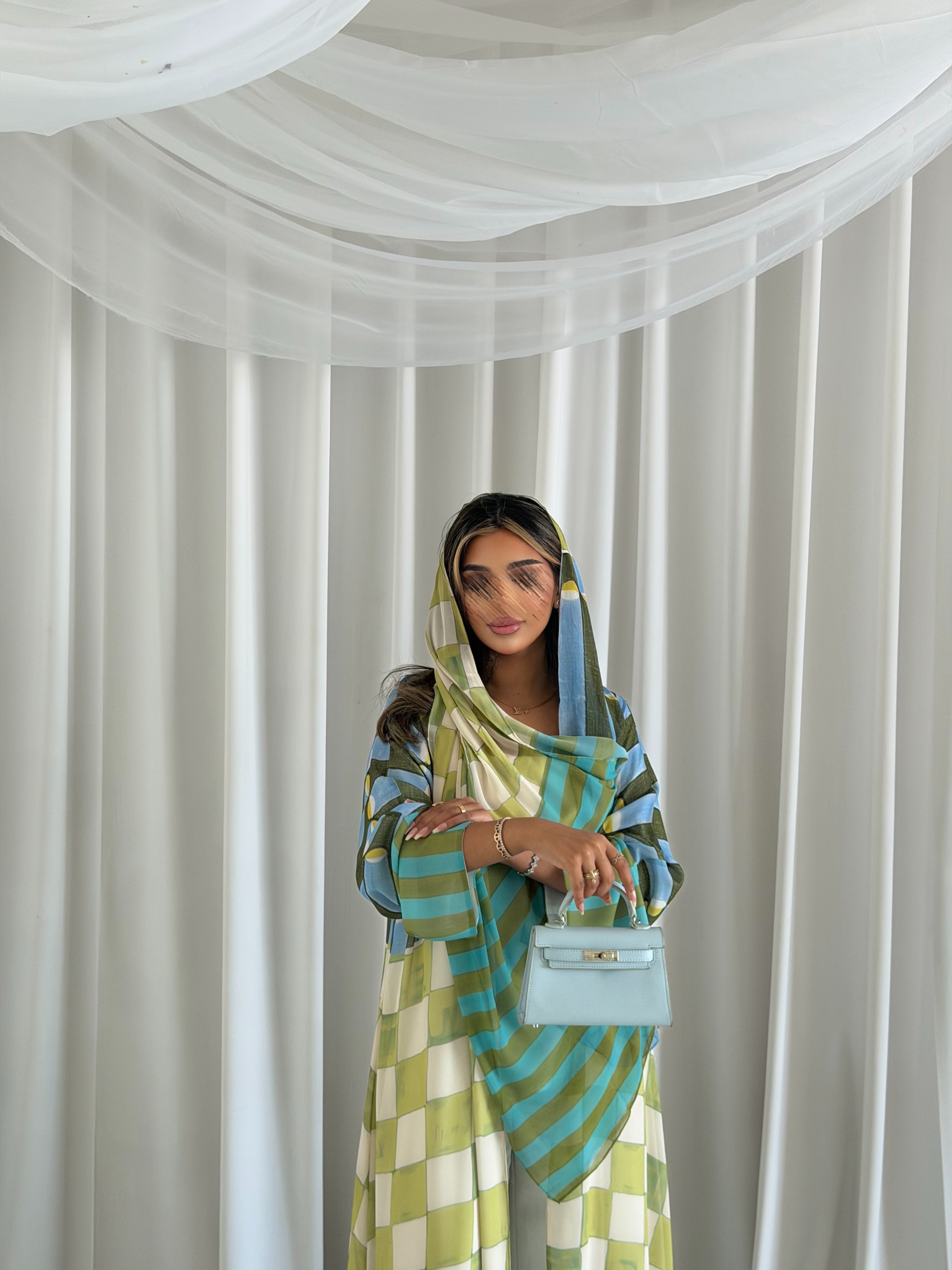 MWT2110 - عباية طباعة صيفية Summer Printed Abaya