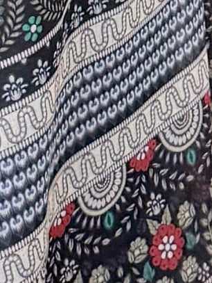 MWT5015 - قماش شيفون مشجر مبطن قصة نص كلوش - Aya