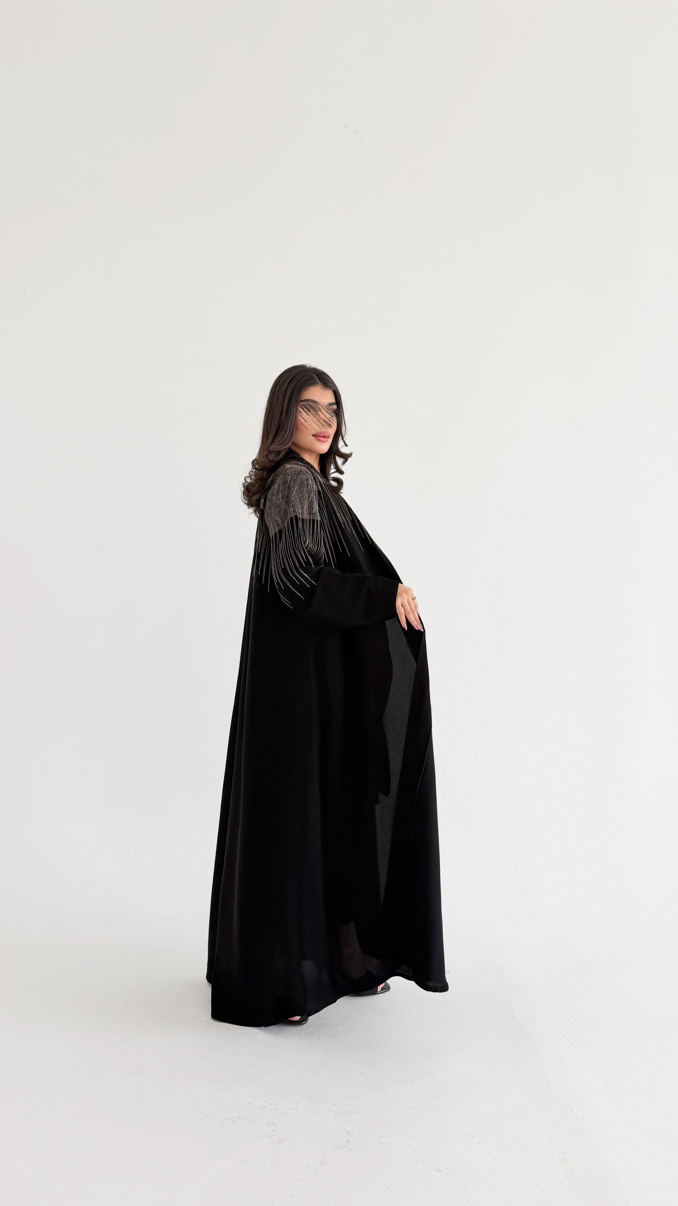 MW2096 - عباية كريب بقصة كلوش انيقة - Aya