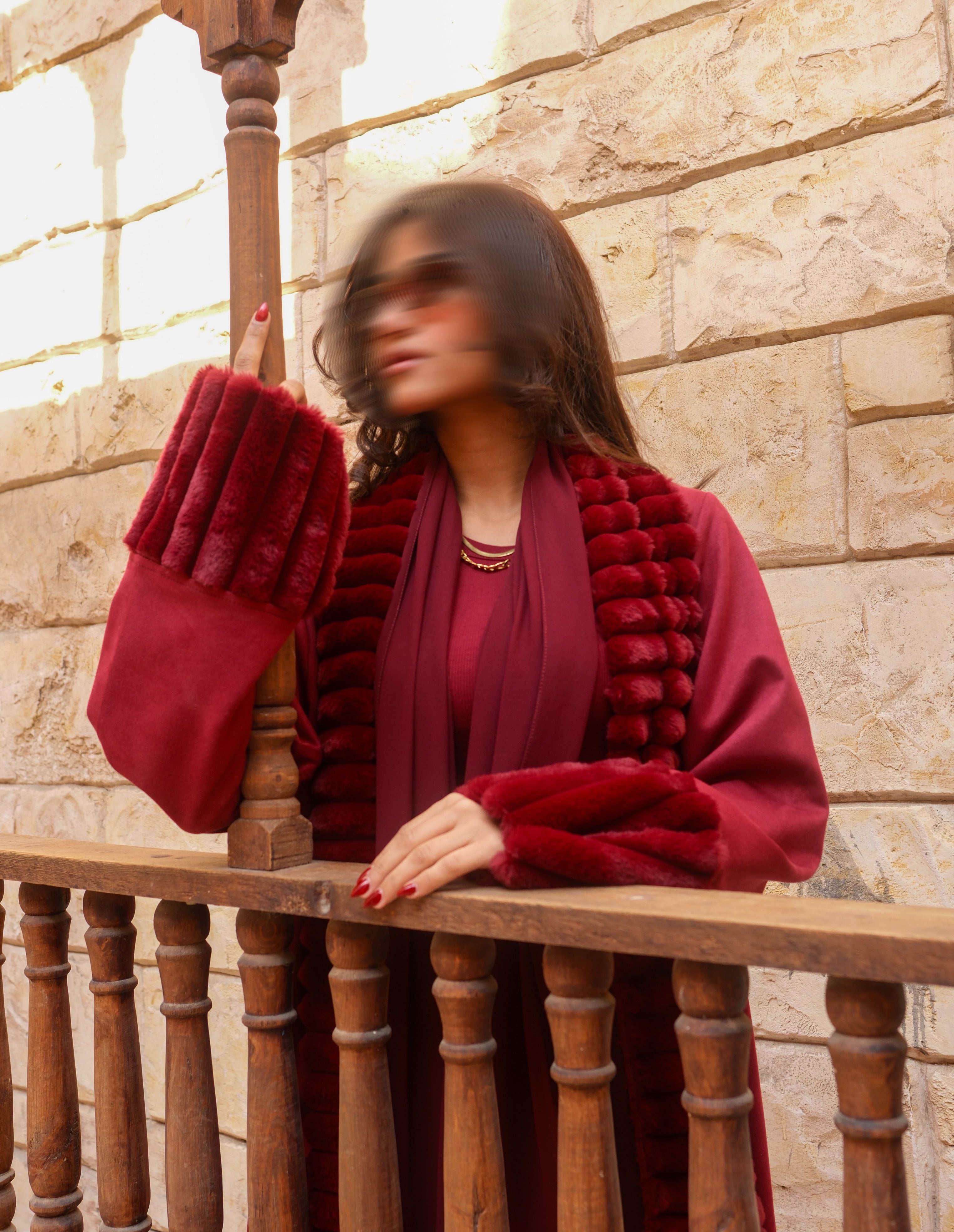 MW645 - Light Crepe Standing with Jacquard Half-Cloche