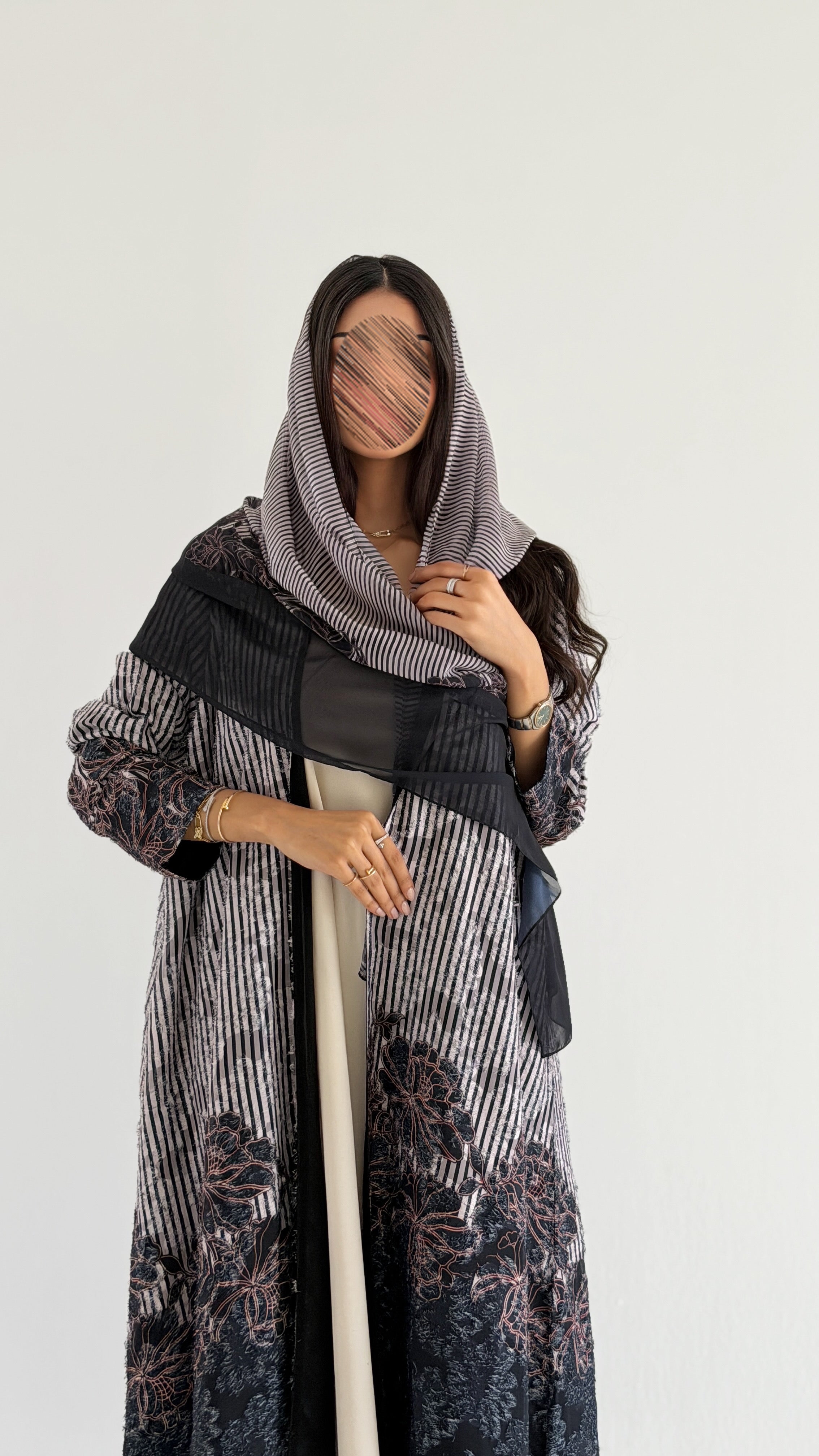 MWT1359 عباية طباعة | Printed Abaya - Aya
