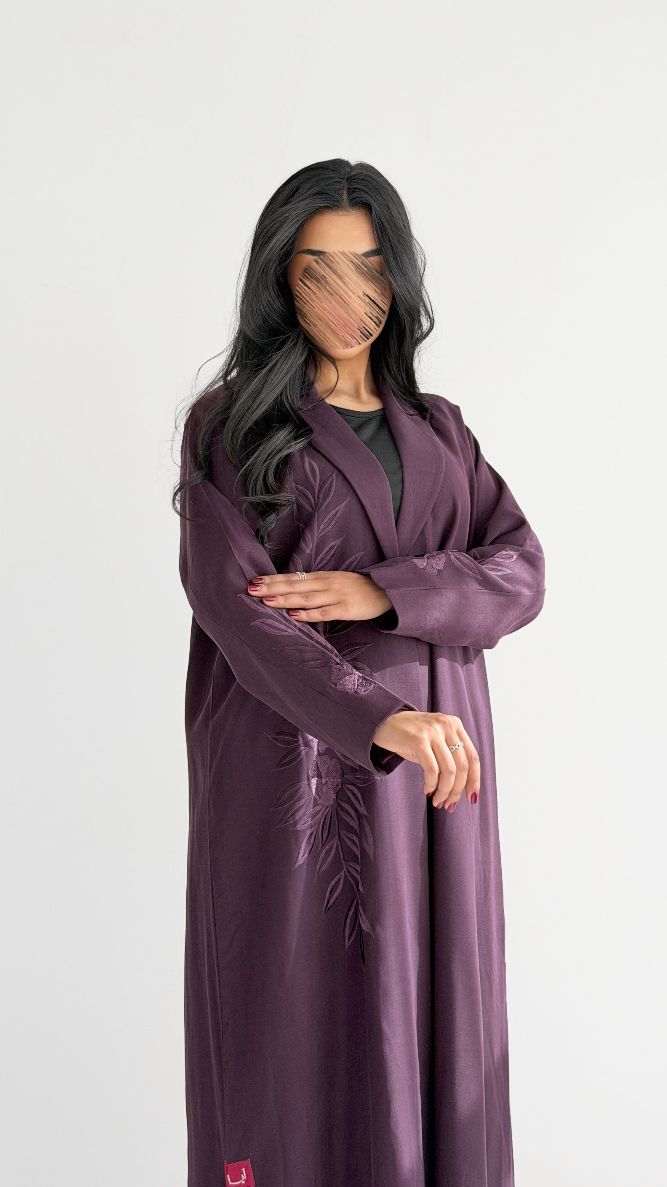 MW645 - Light Crepe Standing with Jacquard Half-Cloche