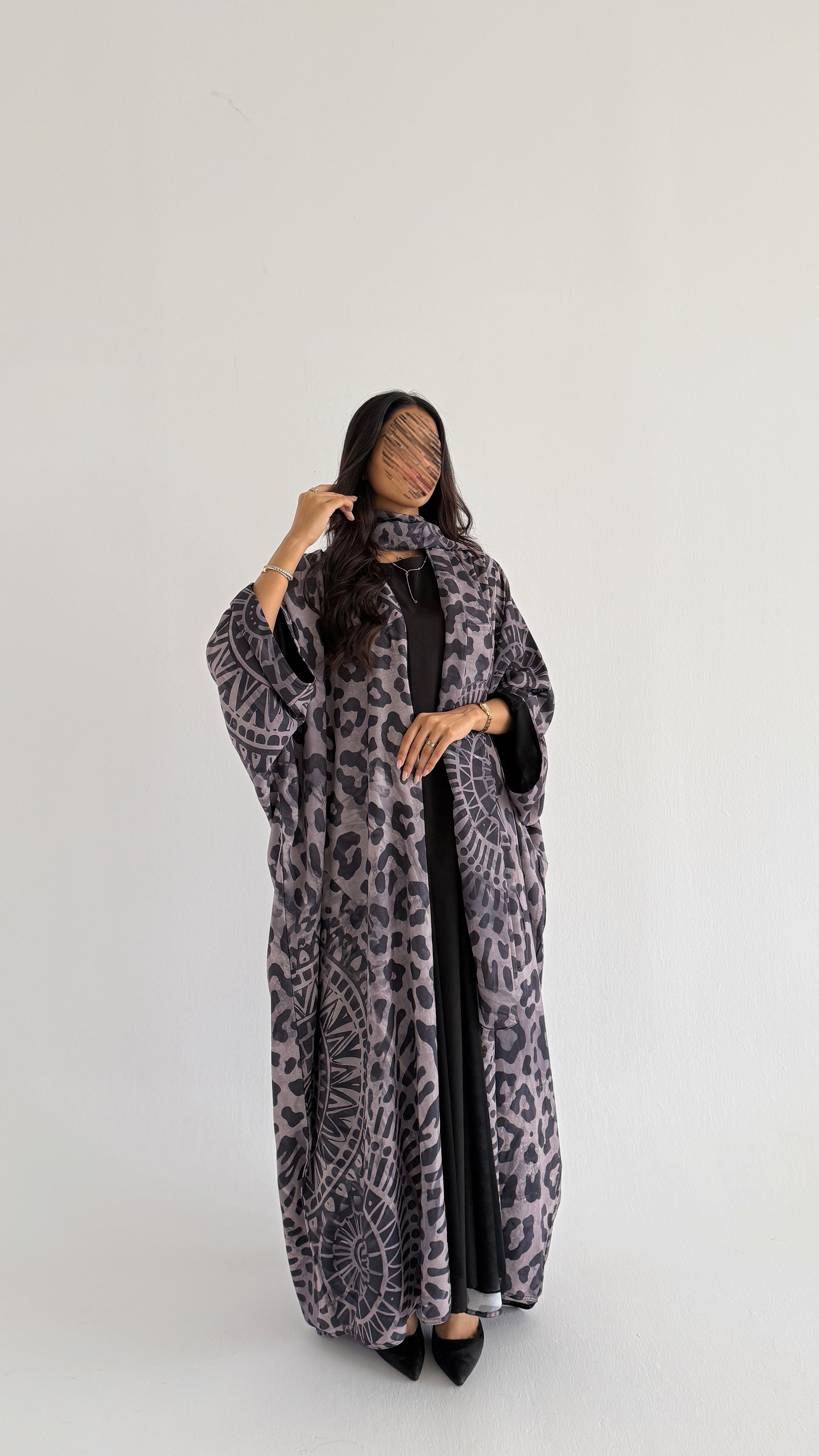 MWT1170 - عباية طباعة | Printed Abaya - Aya