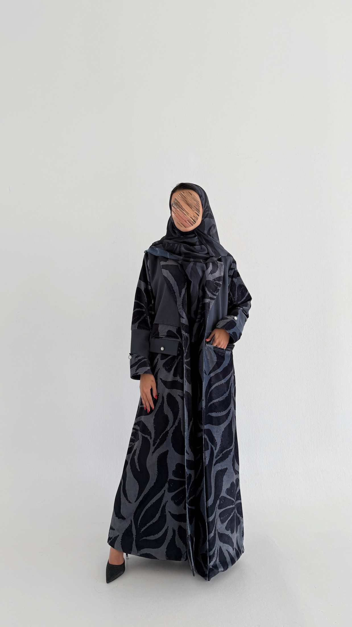 MWT759 - عباية بليزر برينت - Aya