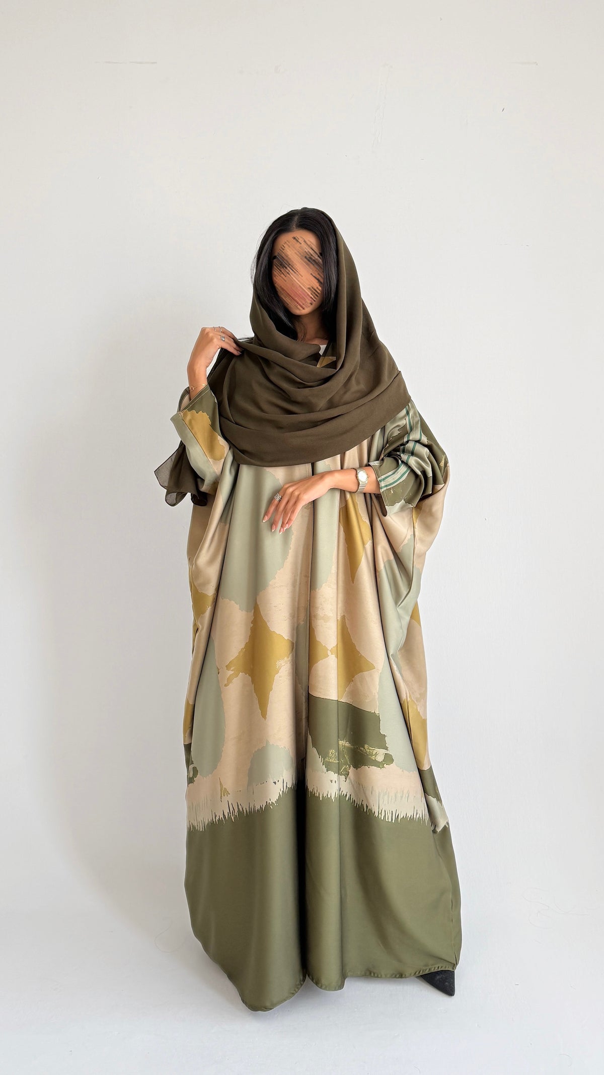 MWT2152 - عباية طباعة صيفية | Summer printed abaya