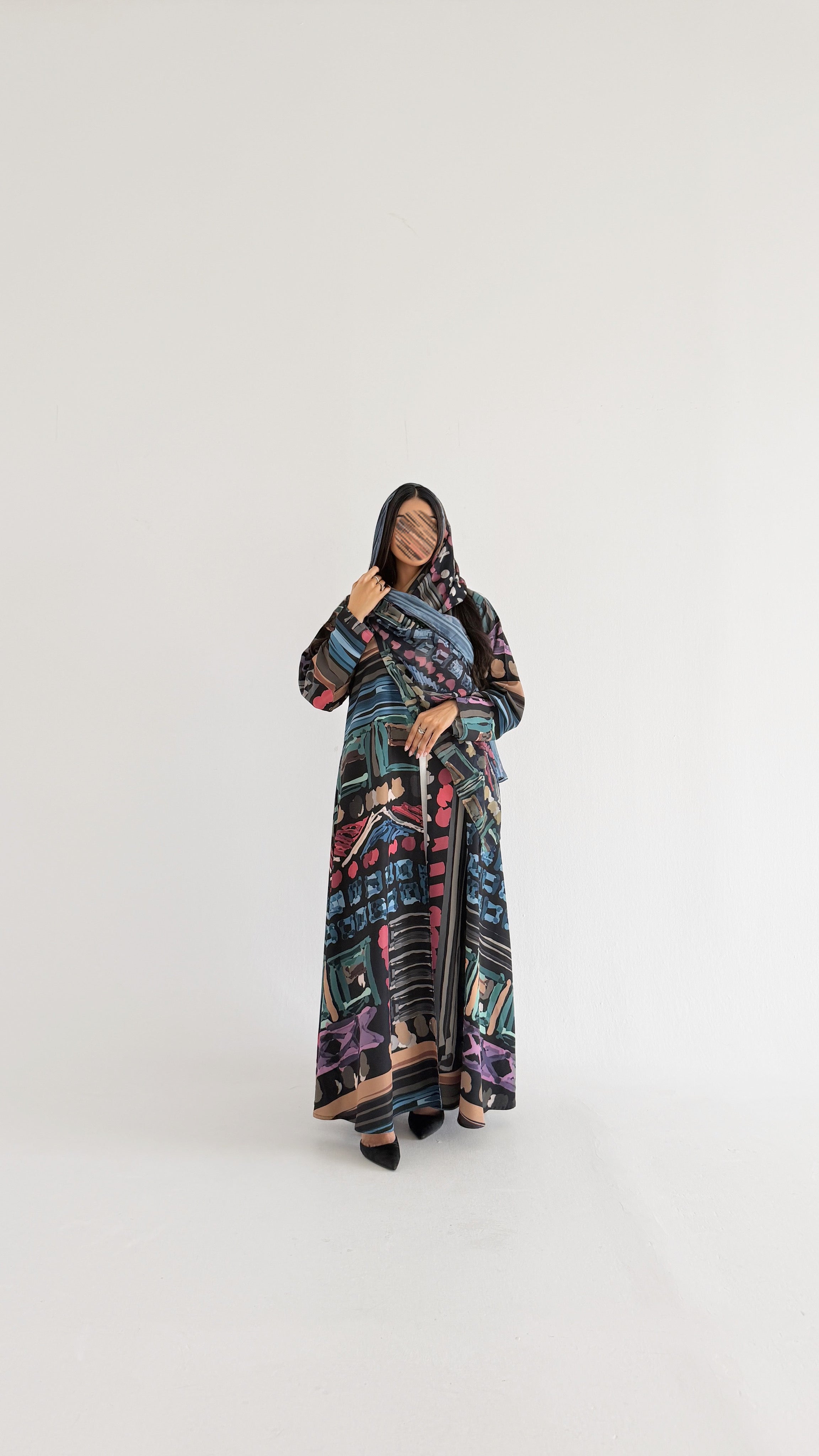 MWT1166 - عباية طباعة | Printed Abaya - Aya