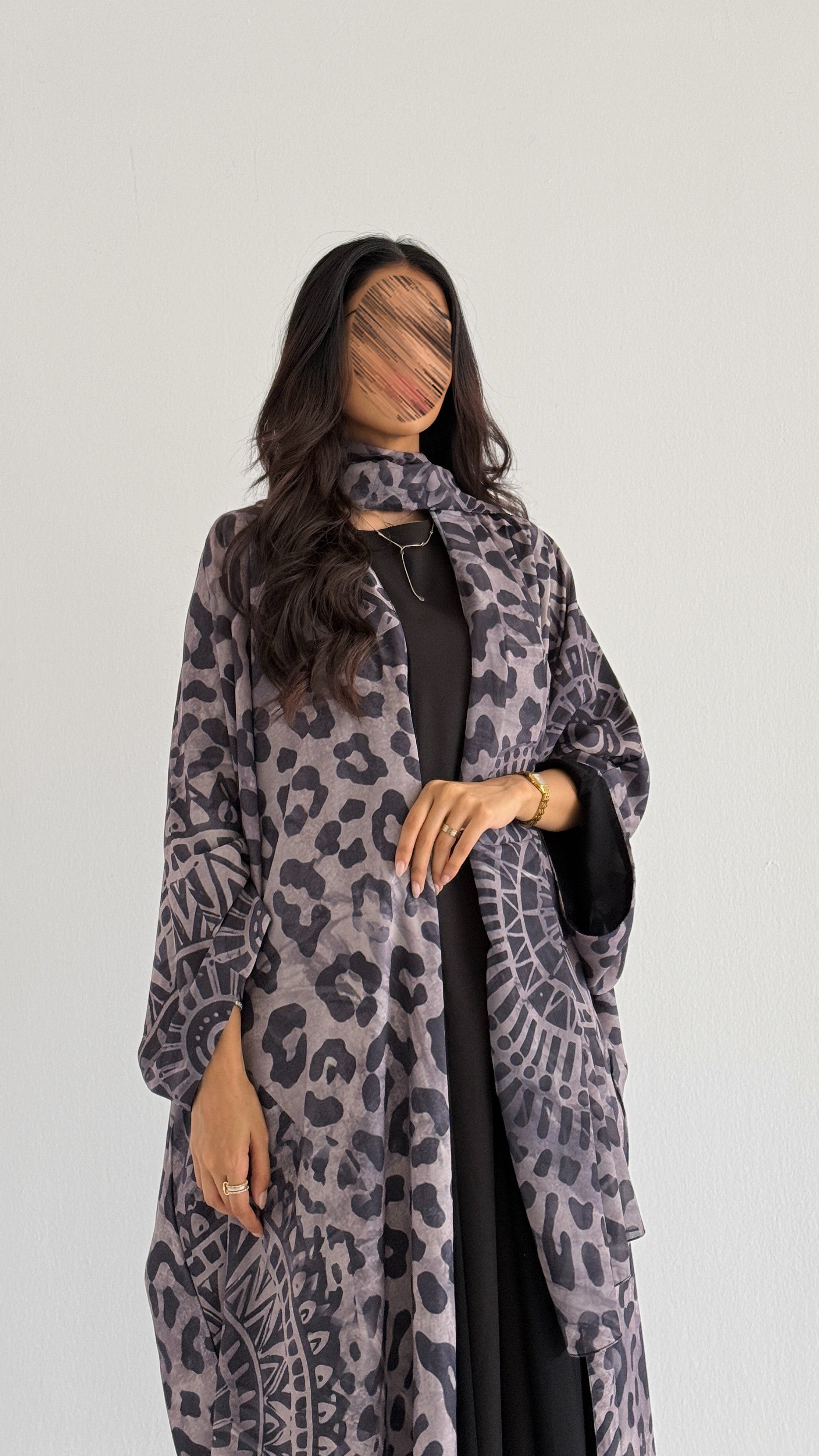 MWT1170 - عباية طباعة | Printed Abaya - Aya