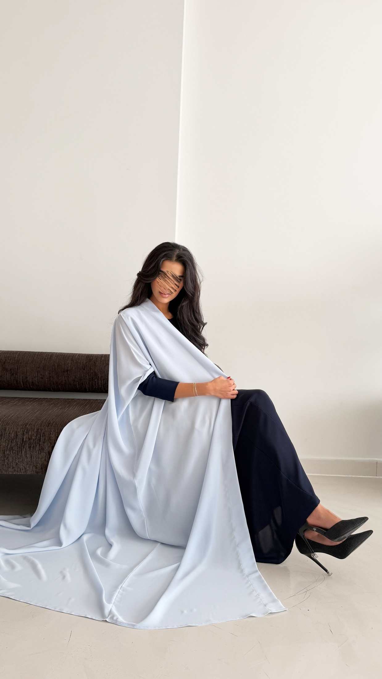 MWT1057 - عباية كريب مع فستان كريب - Aya