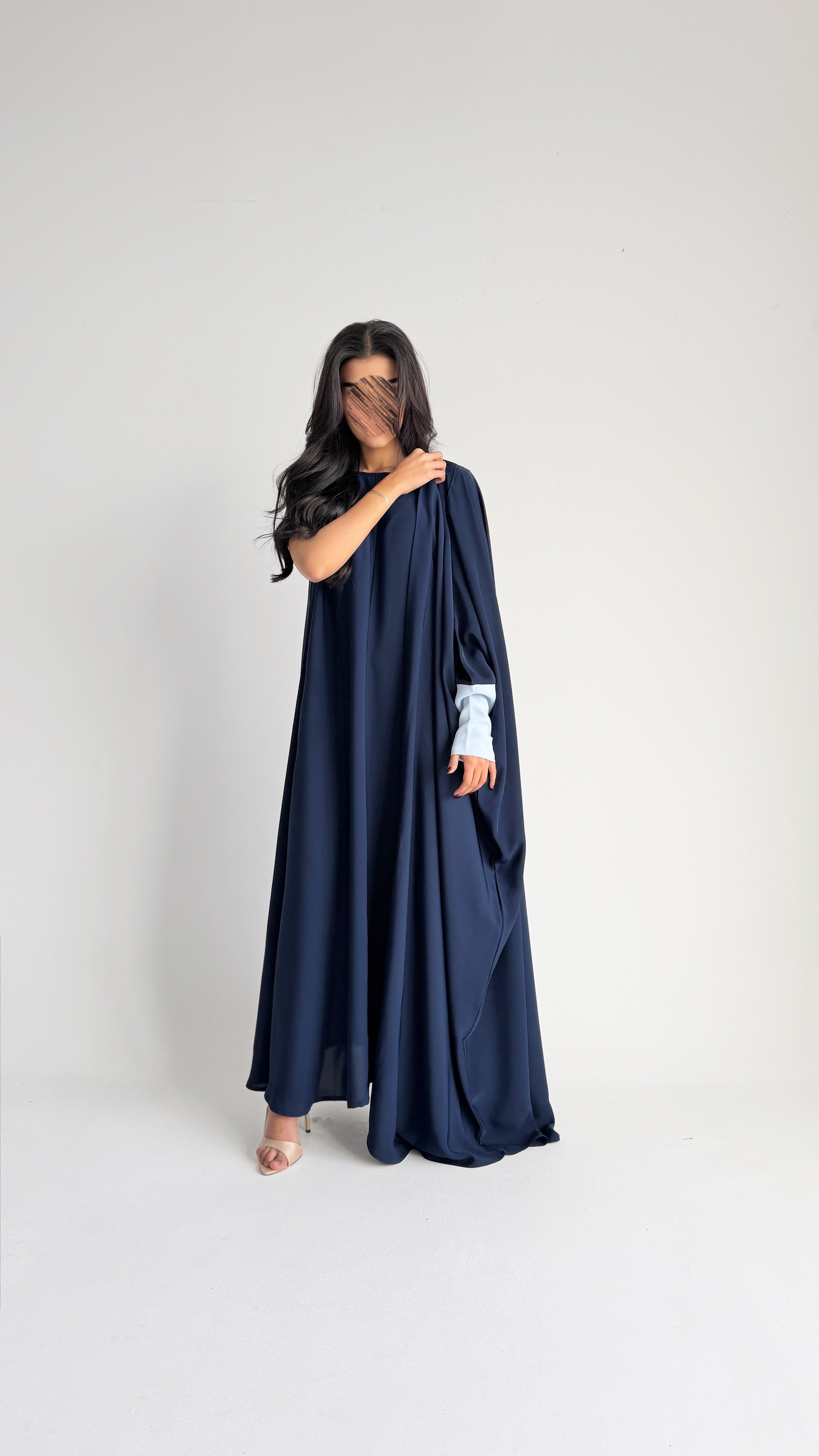 MWT1059 - عباية كريب مع فستان كريب - Aya