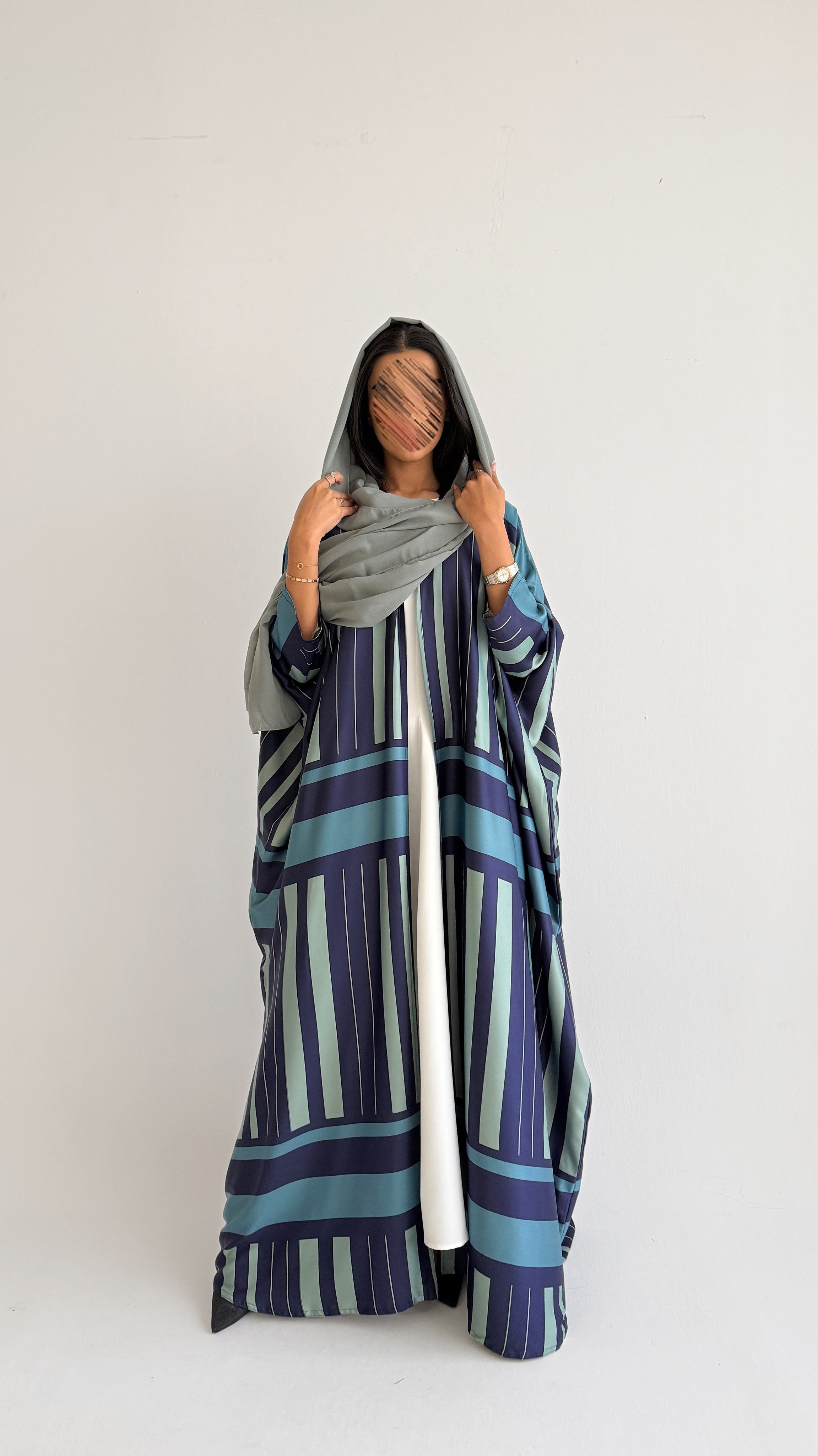MWT2153 - عباية طباعة صيفية | Summer printed abaya