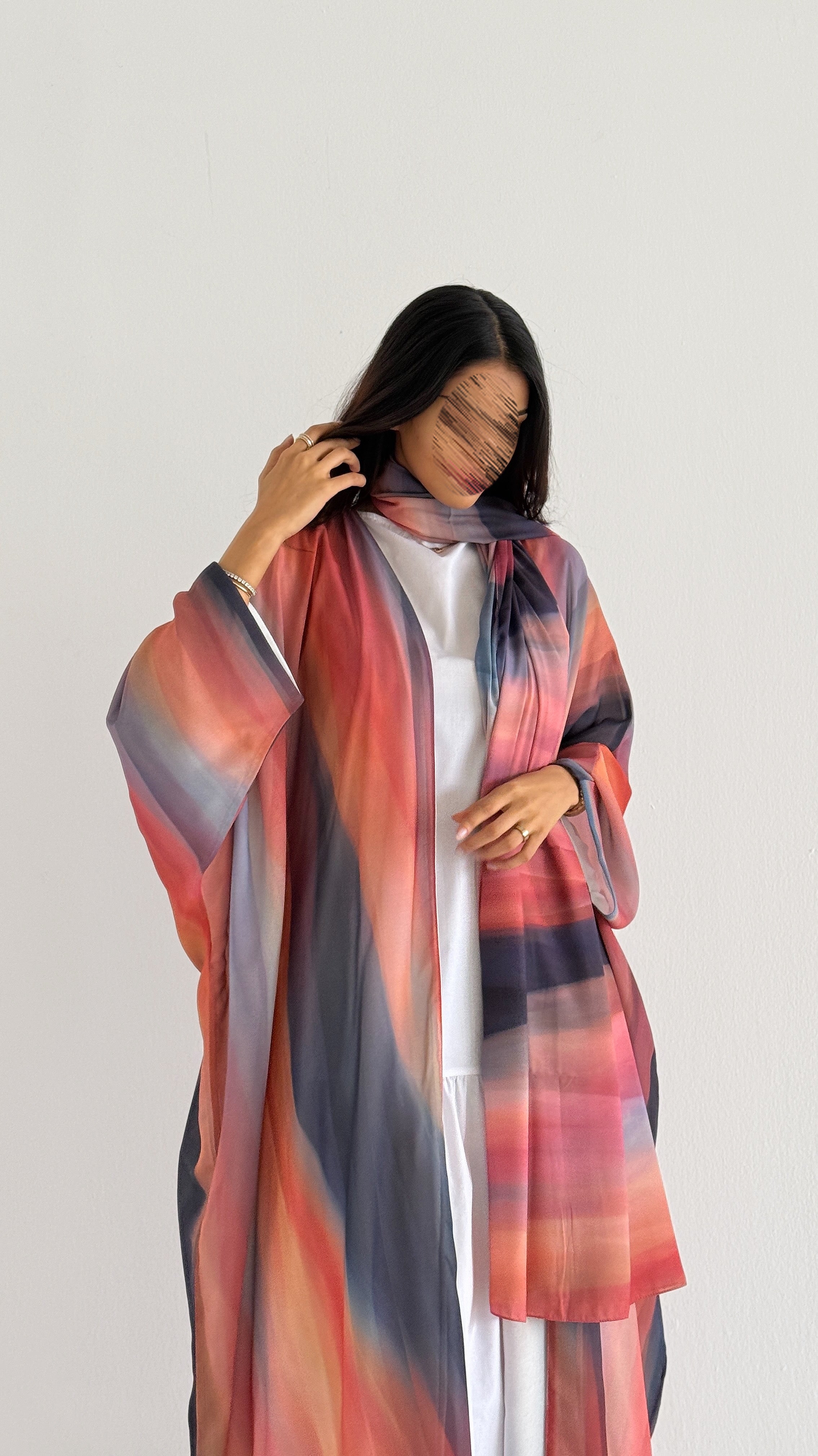 MWT2060 - عباية طباعة صيفية | Summer printed abaya - Aya