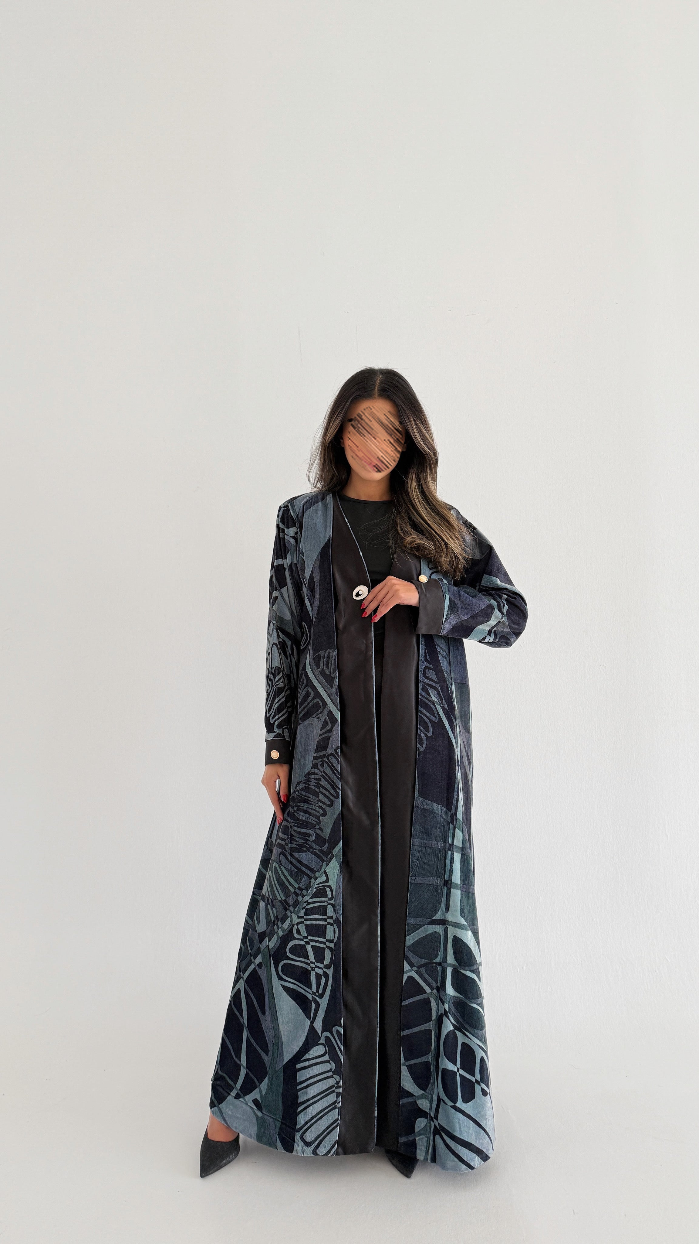 MWT756 - عباية بليزر برينت - Aya