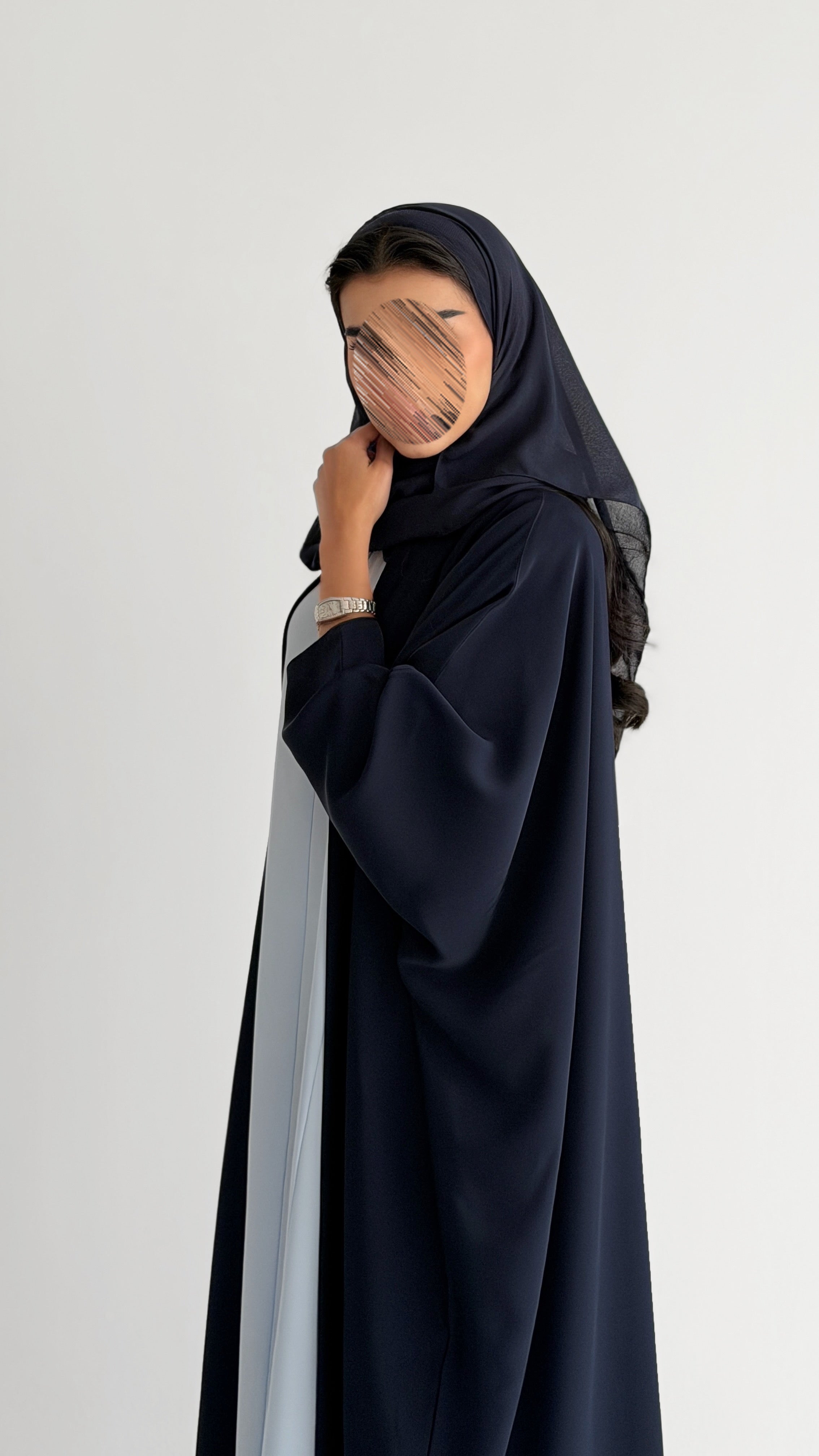 MWT1056 - عباية كريب مع فستان كريب - Aya