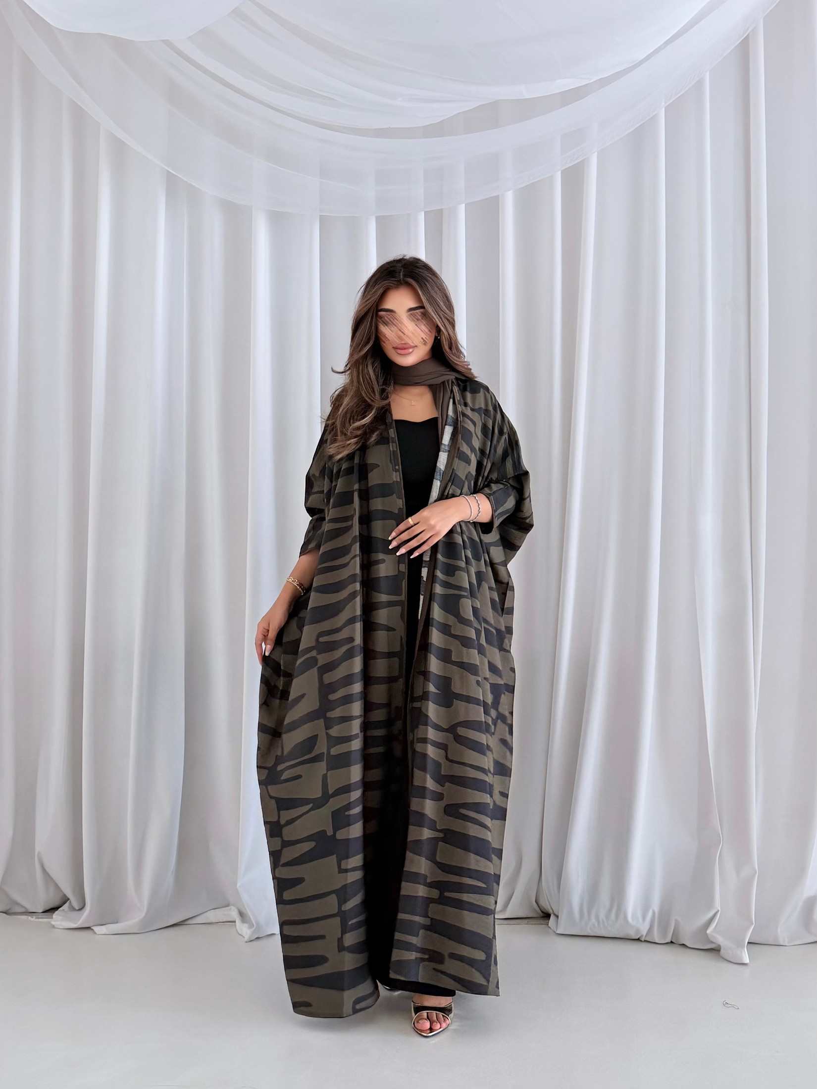 MWT2135 - عباية طباعة- Printed Abaya - Aya