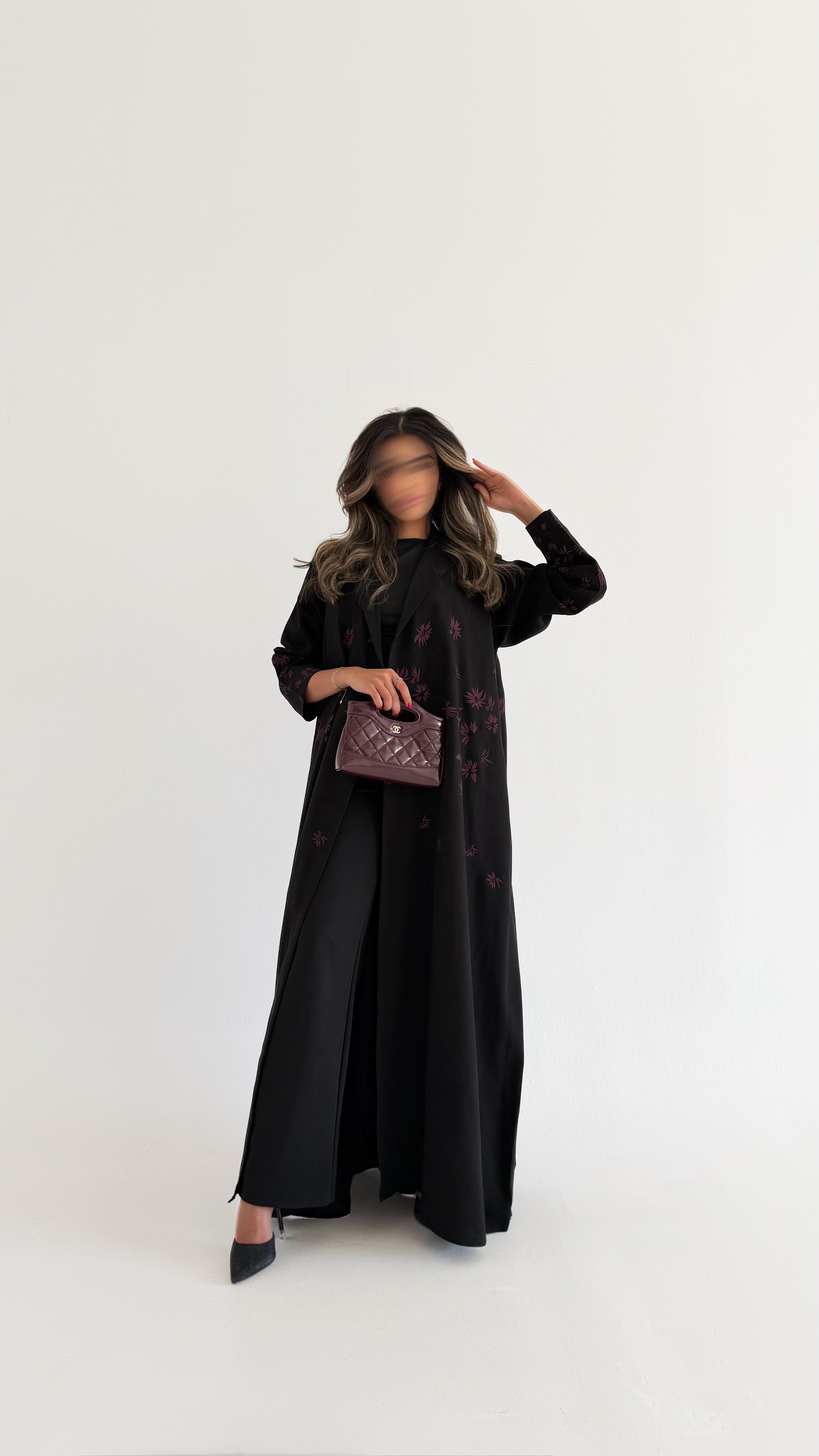 MW1301 - عبايه كريب سوداء