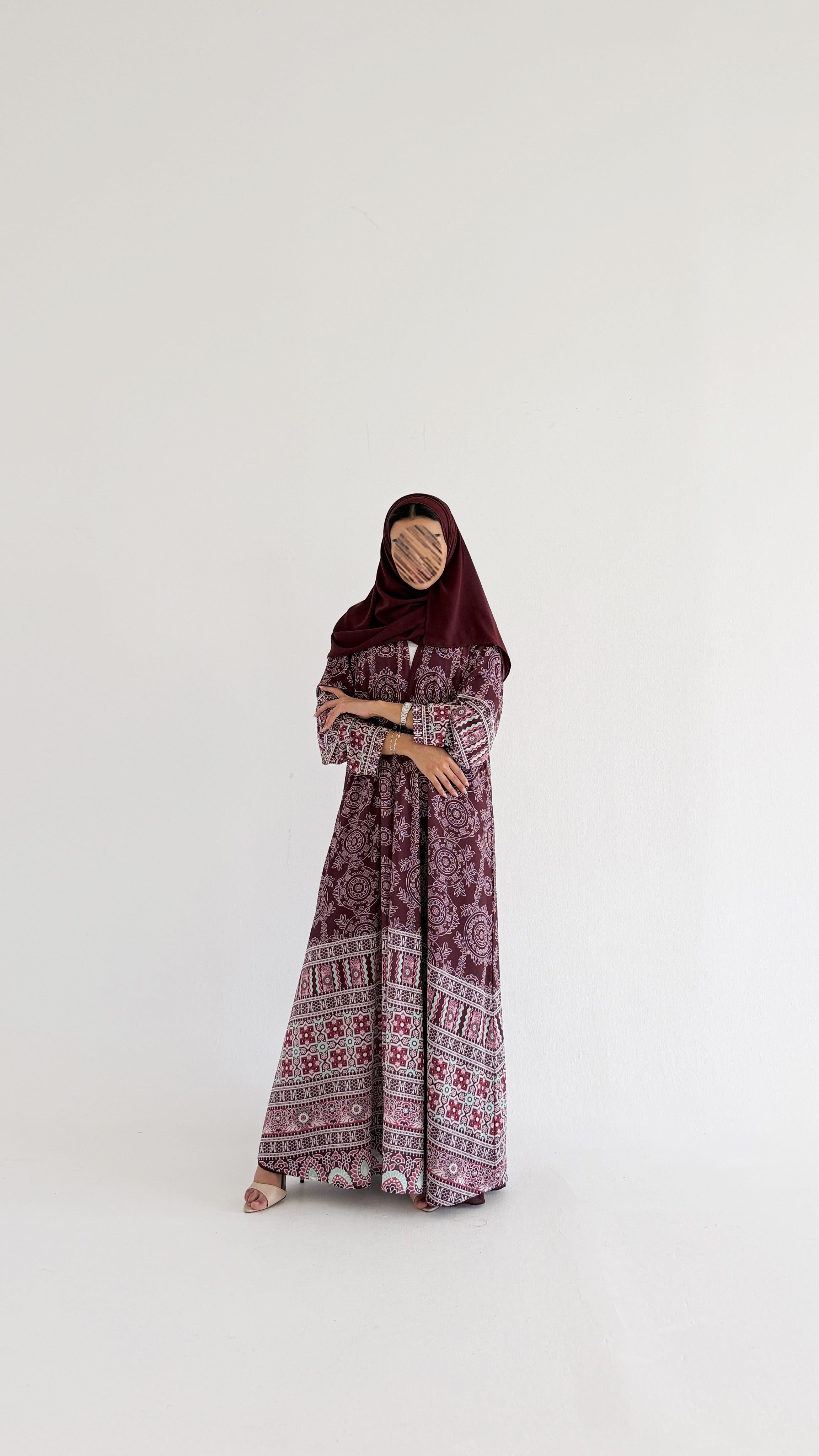 MWT2041 - عباية شيفون مشجرة صيفية - Aya