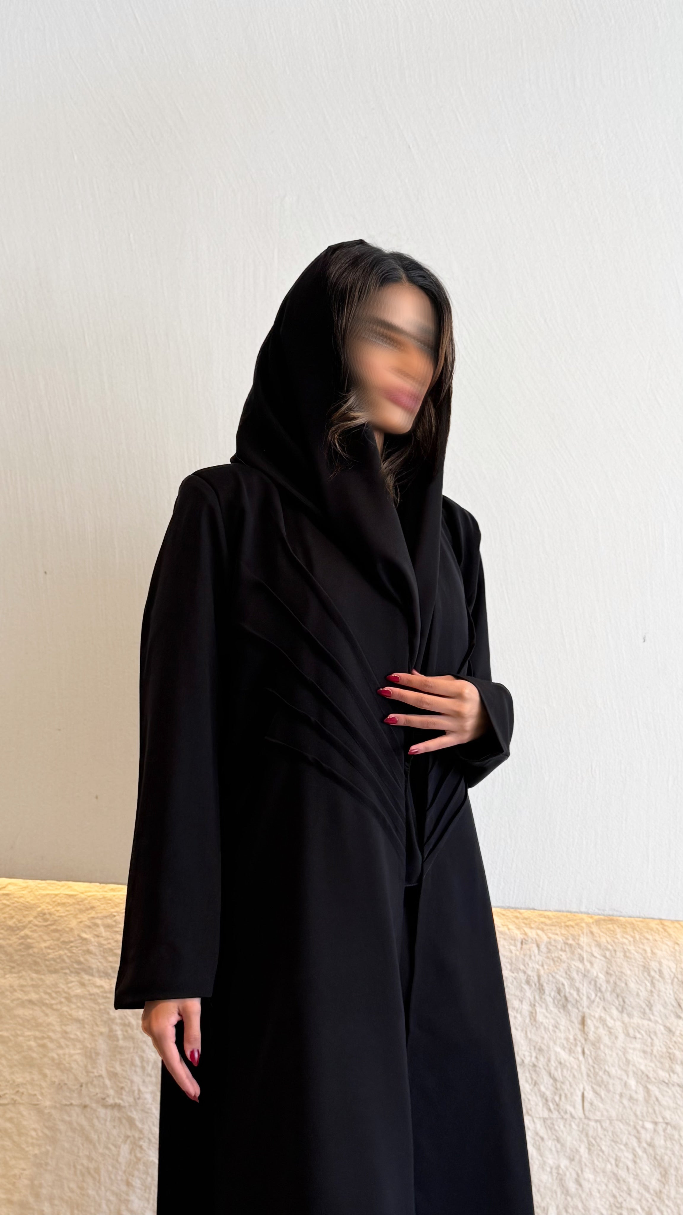 MW1787 - عباية بقصة بليزر قماش كوبرا - Aya